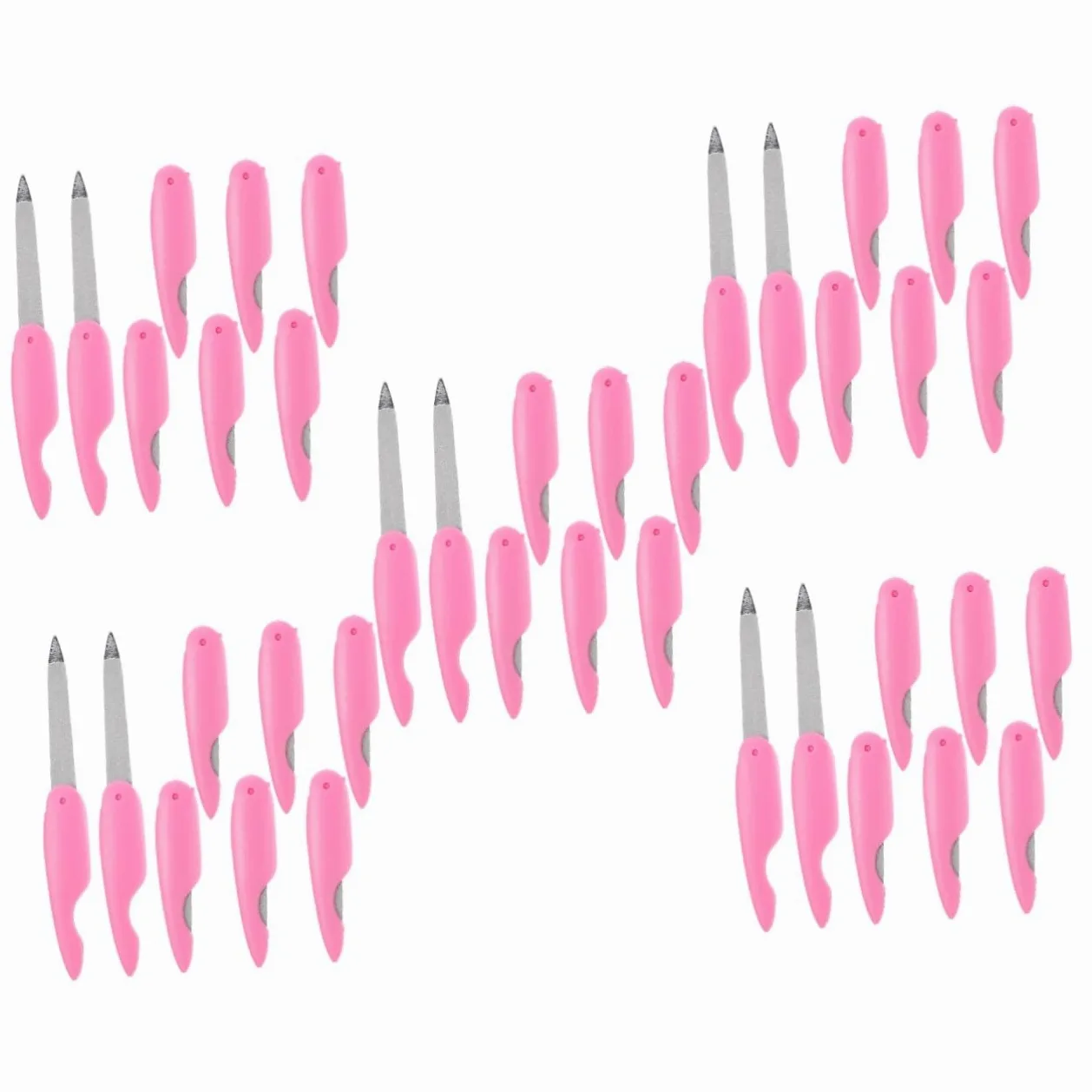 Healvian 5 Set Di Lime Per Unghie Pratiche Set Di Lime Per Unghie in Metallo Per Unghie Acriliche Da Viaggio 8 Pezzi*5