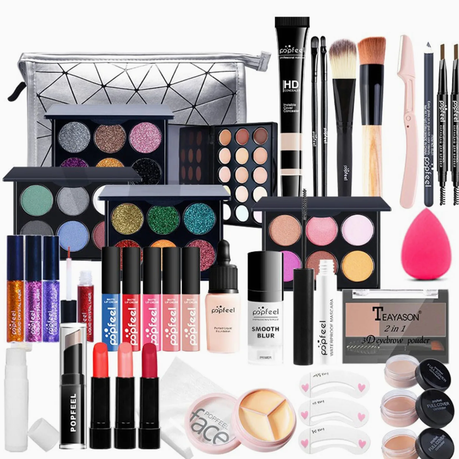 Kit per Trucco Completo, 37 Pezzi Cosmetico Valigetta per Principianti con Ombretti Correttore Rossetto Lucidalabbra Fard ecc - Sorpresa Regalo Trousse di Trucchi, per l'uso quotidiano e viaggio#3