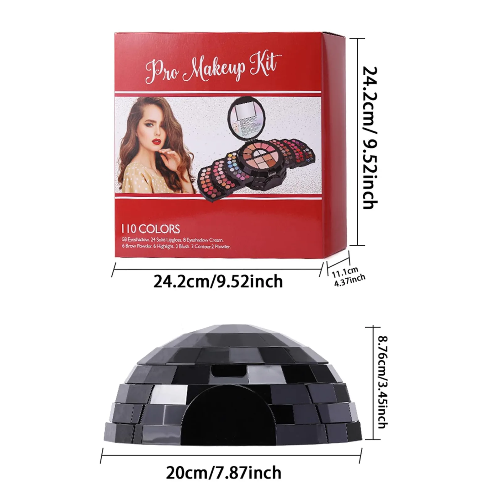 Palette Trucco 110 Colori Molto Pigmentata Portatile Con Specchio Versatile | Kit Trucco Donna Per Donne Ragazze Viaggio Quotidiano Feste Amanti Del Trucco Appassionati Di Bellezza Principianti Ho