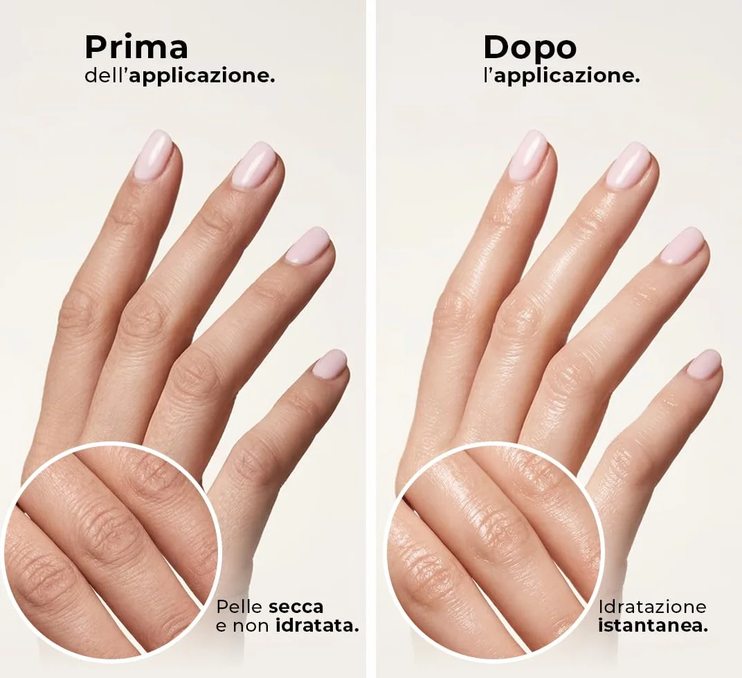 Benail | Glow Spray Idratante Mani e Unghie con Acido Ialuronico e Cheratina, crema mani antiage, Trattamento Cuticole Profumato, lentivo, idratante con Asciugatura Rapida, Made in Italy