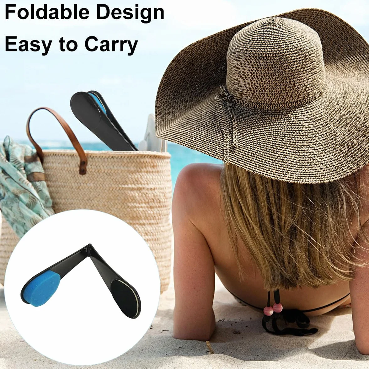 Back Applicator,Applicatore Autoabbronzante,Spazzola per la Schiena per Crema Abbronzante con Doppia Testa,Applicatore Abbronzatura,Applicatore Crema Schiena da Abbronzante Corpo,per Uomini e Donne
