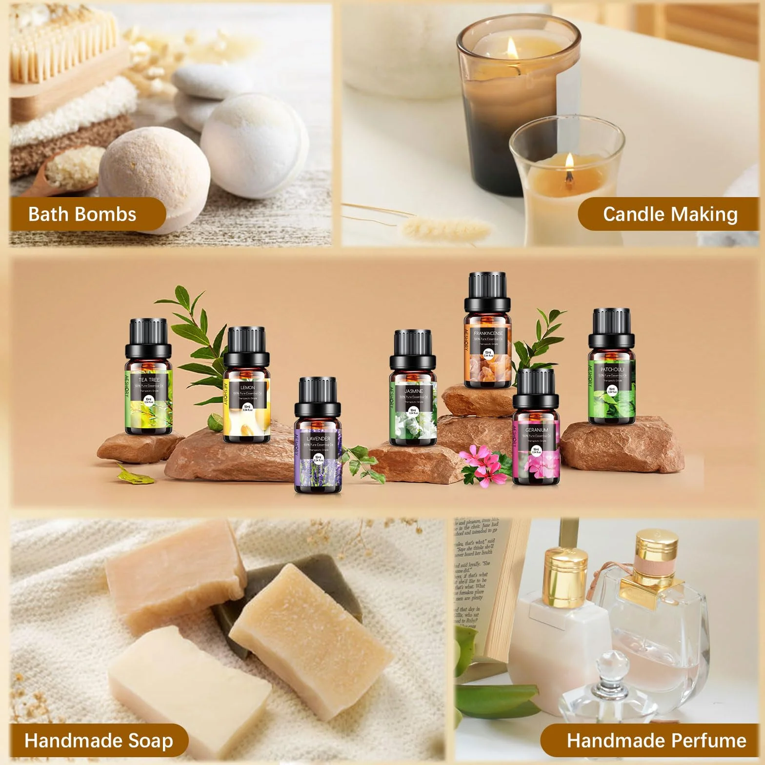 Set di Oli Essenziali 20 x 10ml, Olio Essenziale Puro e Naturale per Diffusori Umidificatore, Aromaterapia
