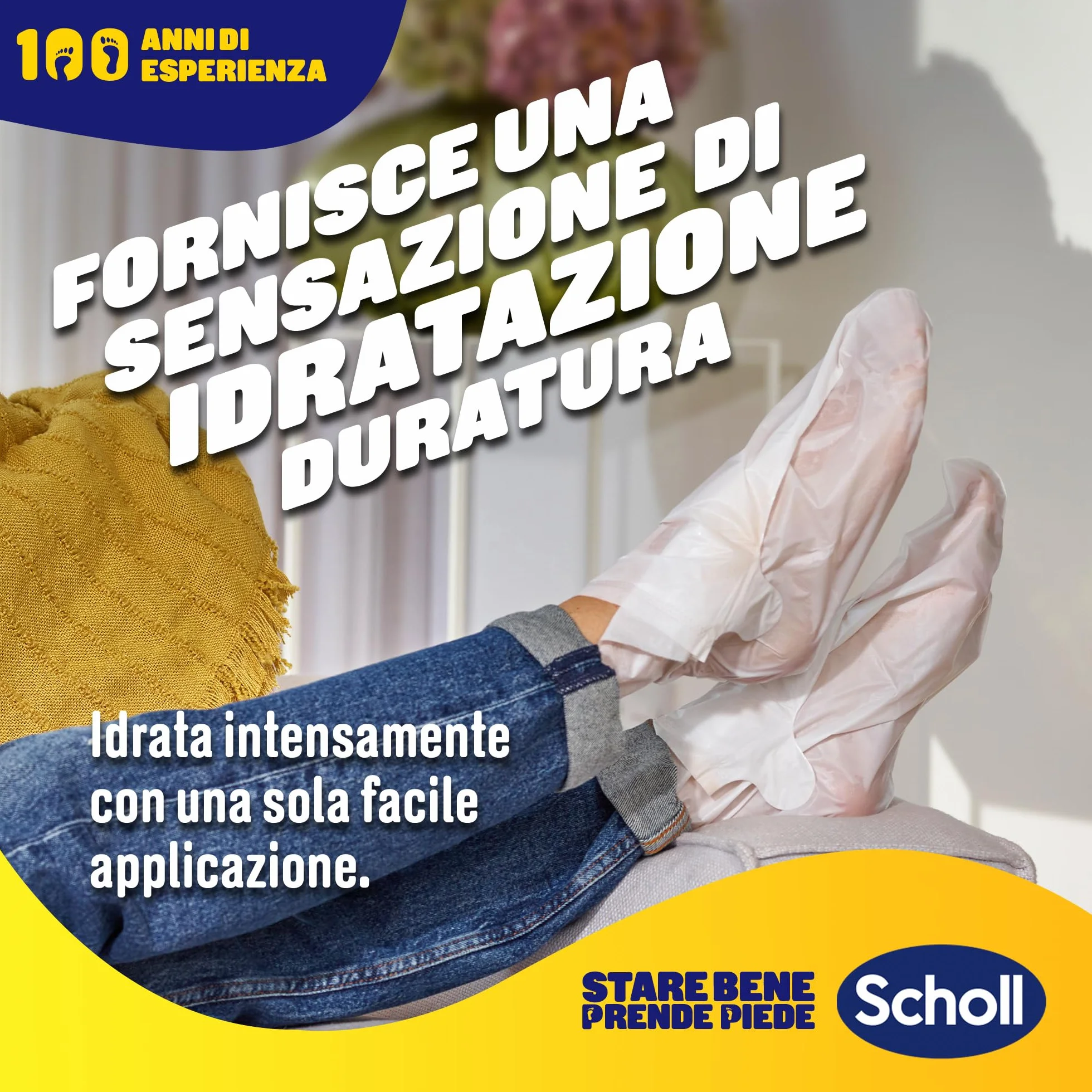 Dr. Scholl's Maschera Piedi con Miele di Manuka, Calzini Idratanti per Talloni Screpolati, 4 Paia