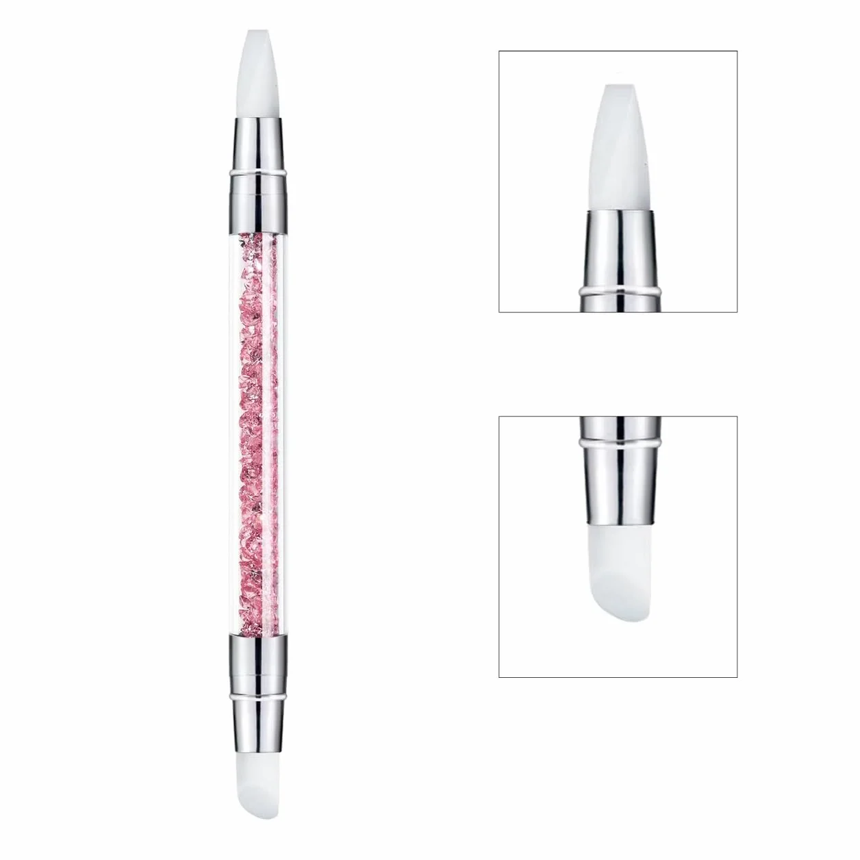 Penna per scultura per nail art, 5 pezzi, strumenti per unghie in silicone a doppia punta per resina, pennelli in silicone, penna acrilica, pennelli per nail art, nail art intaglio, disegno