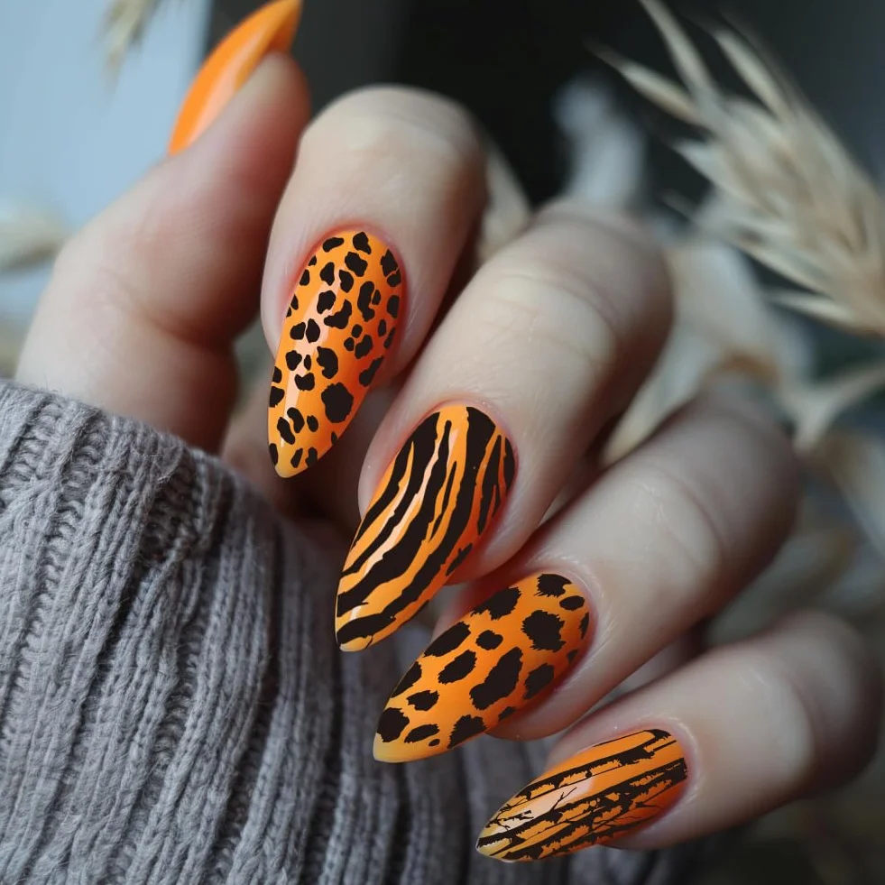 PH PandaHall 5 pz Piastre per Timbri per Unghie con Stampa Animale, Modelli per Nail Art con Stampa Leopardata Mista, Stencil per Nail Art con Tigre e Leone per Nail Art Fai Da Te, Stampa Manicure