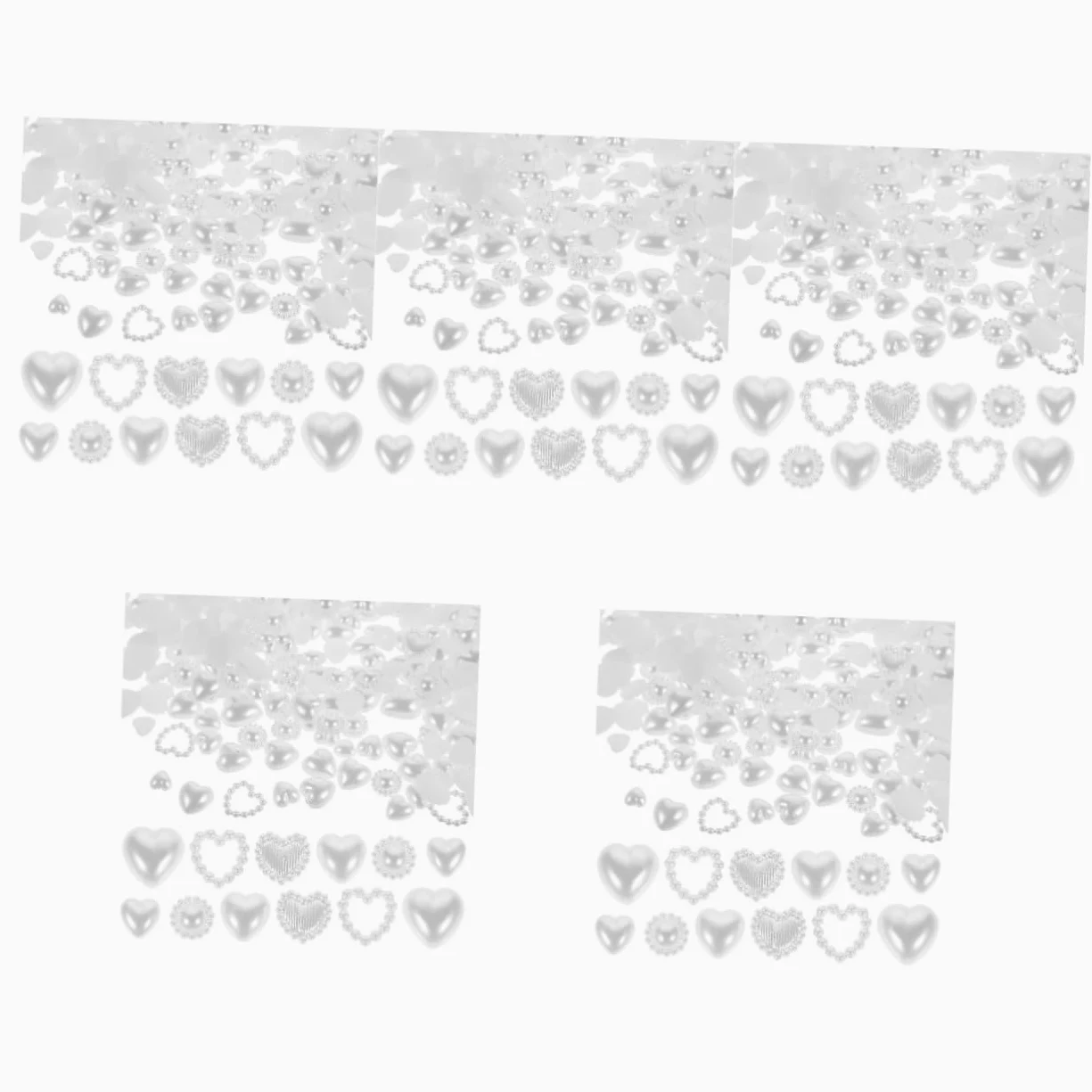 5 Pezzi 1 Accessori Per Unghie Di Perle Arte Unghia Gioielli Per Manicure Ciondoli Per Unghie Da Donna Forniture Per Unghie Bianca Plastica