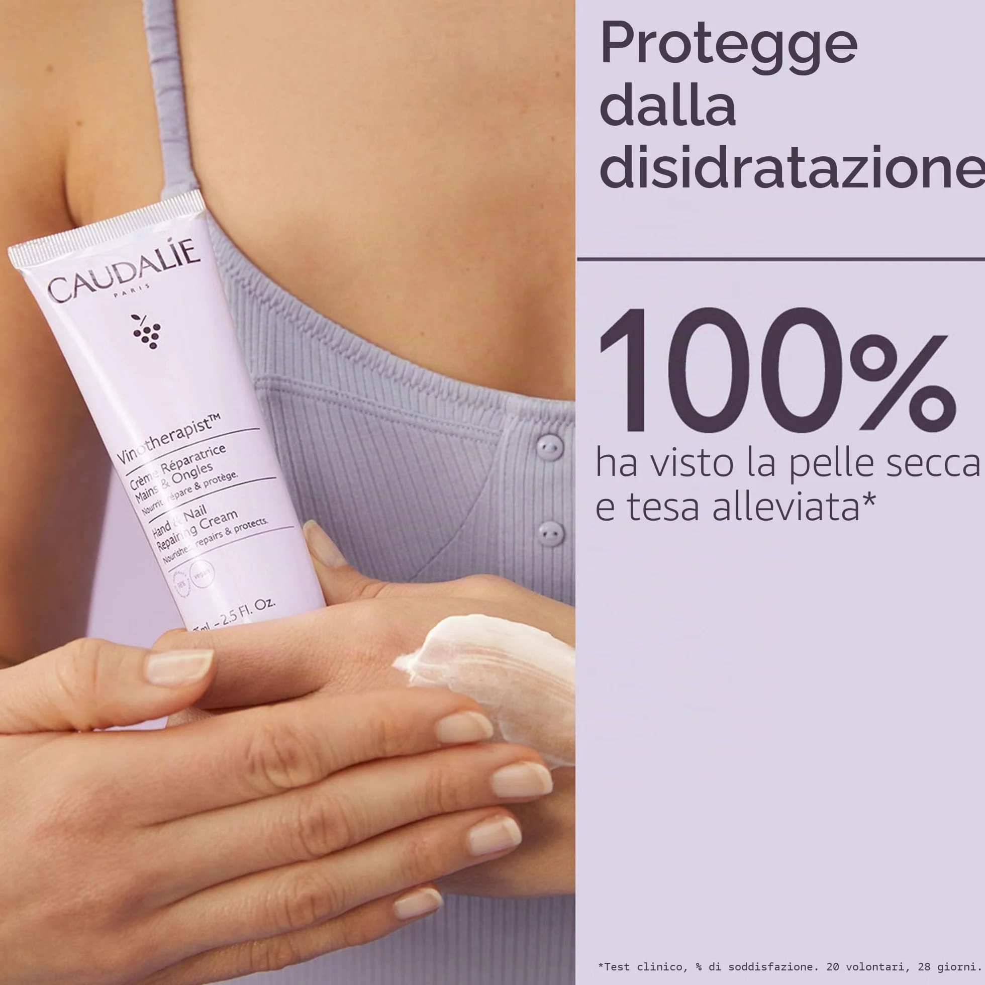 Caudalie Vinotherapist Crema Riparatrice Mani & Unghie con Burro di Karité Bio - 75 mL