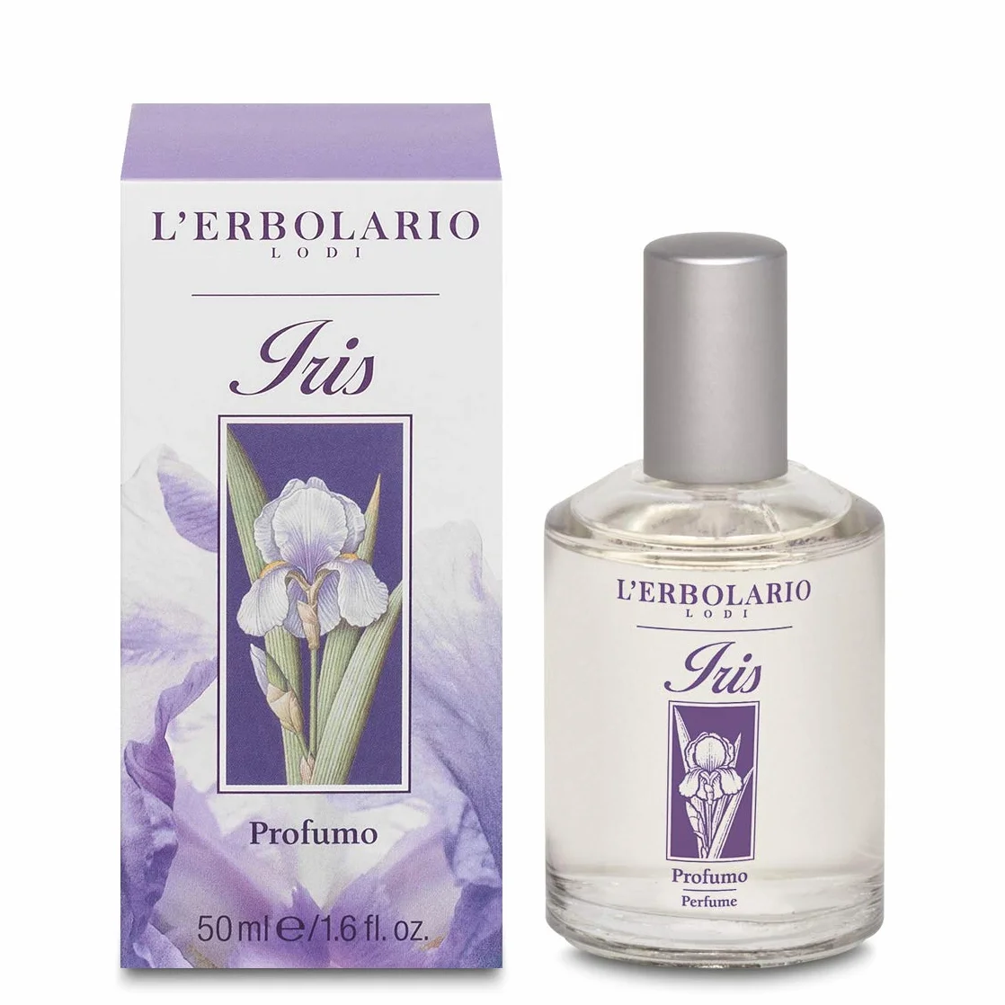 Compatibile con L'Erbolario Confezione regalo Duo Profumo Iris + in OMAGGIO elegante sacchetto in raso.