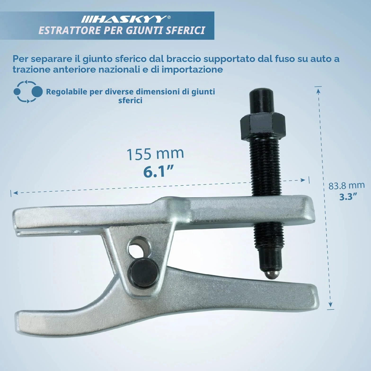 HASKYY 3 pezzi Set Strumento di Rimozione universale Rimozione del giunto sferico Separator attrezzi auto Utensili per autofficina