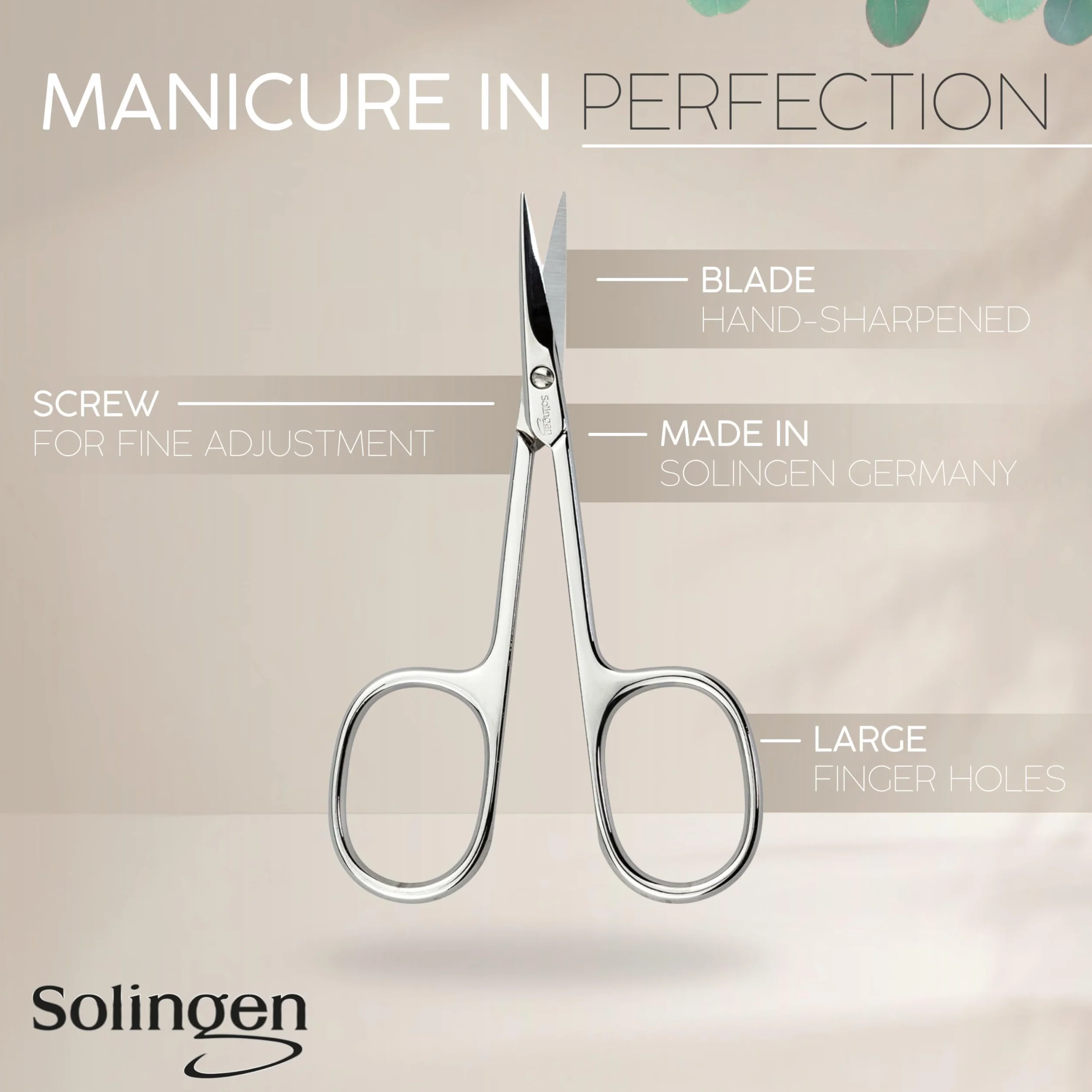 Solingen Set per Manicure da 6 Pezzi Professionale Forbicine Strumenti Mani Piedi Custodia Viaggio