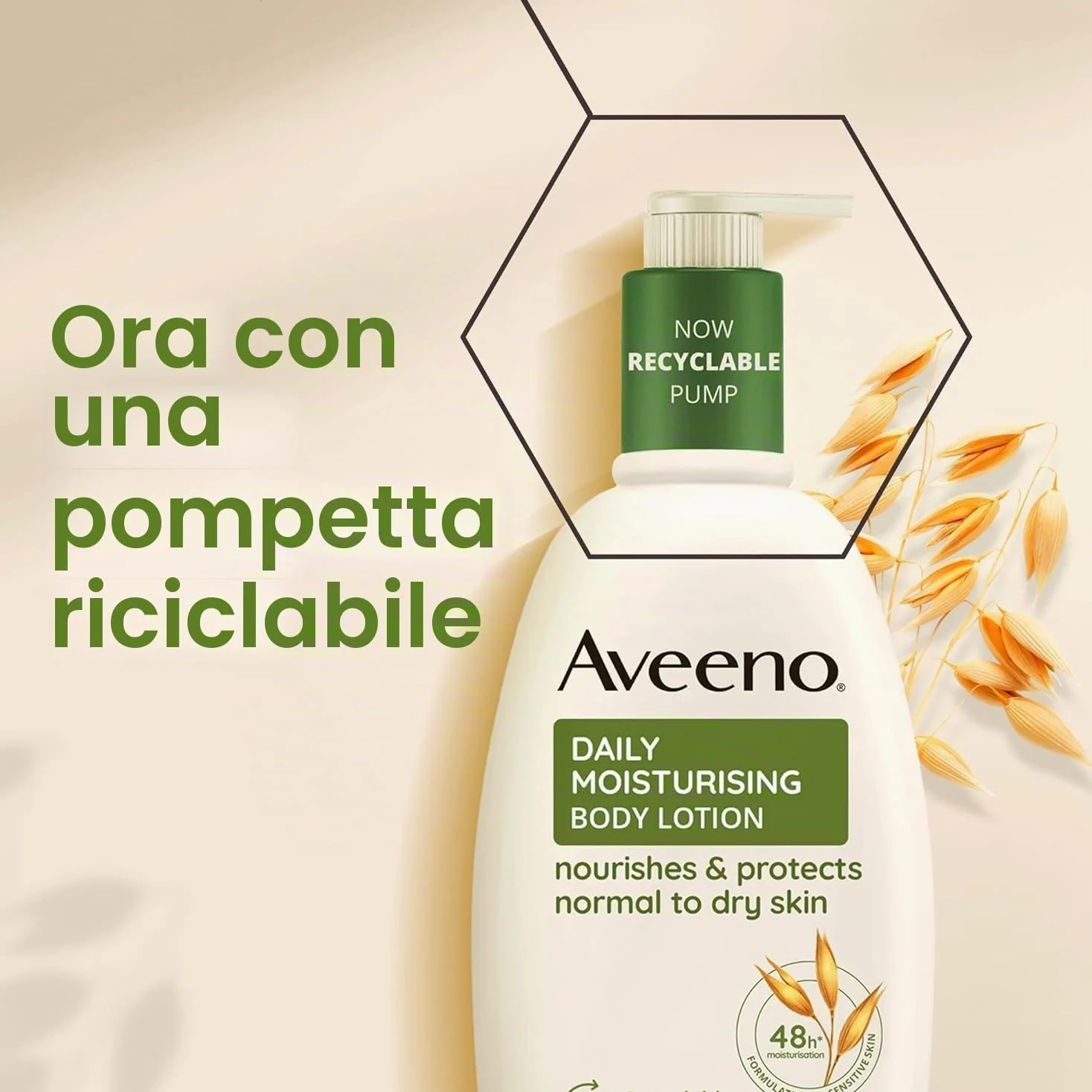 Aveeno Crema idratante per la cura quotidiana, 500 ml, confezione da 2