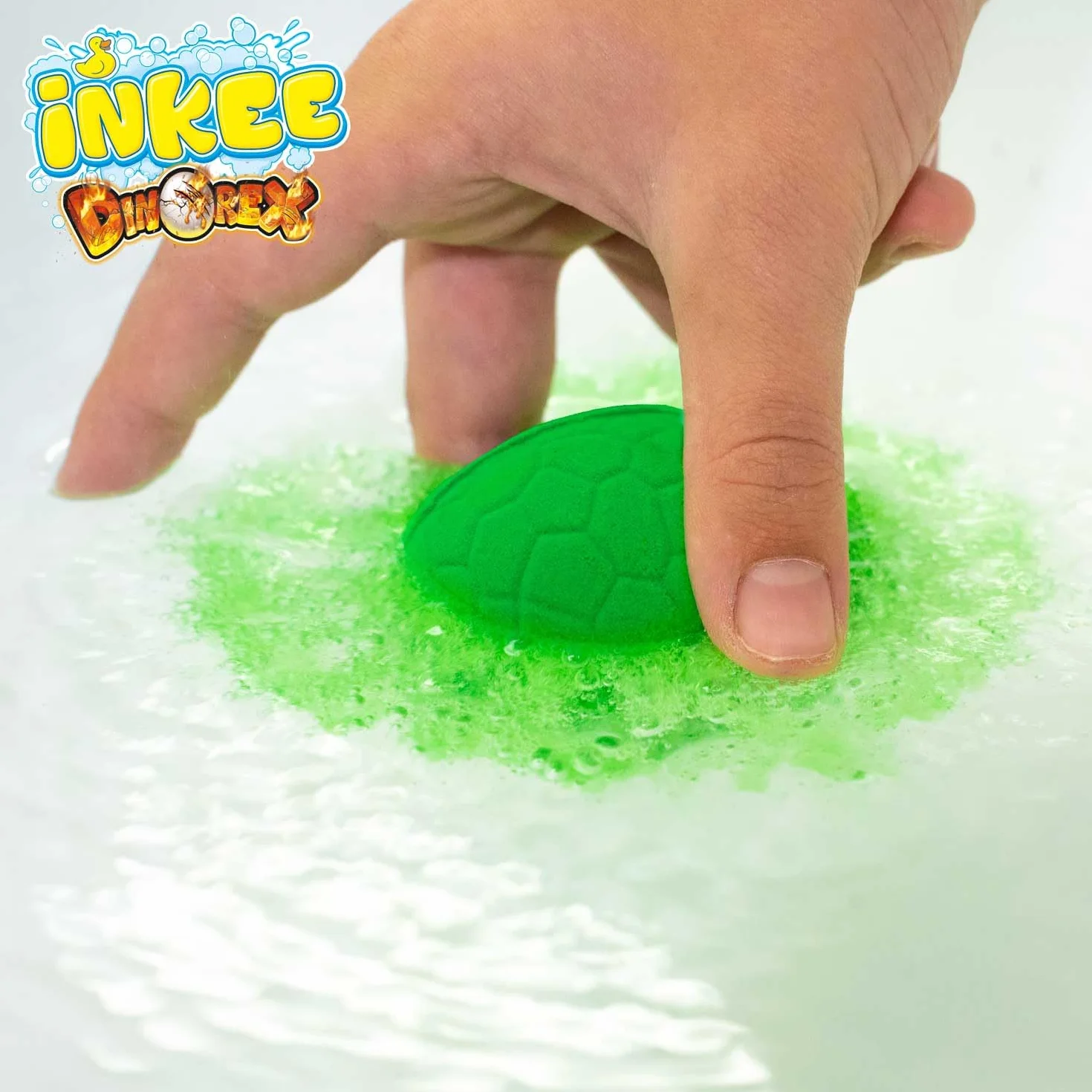 INKEE Scatola con 6 bombe da bagno con sorpresa de Dinosauro per bambini, Idea Regalo, giochi da bagno