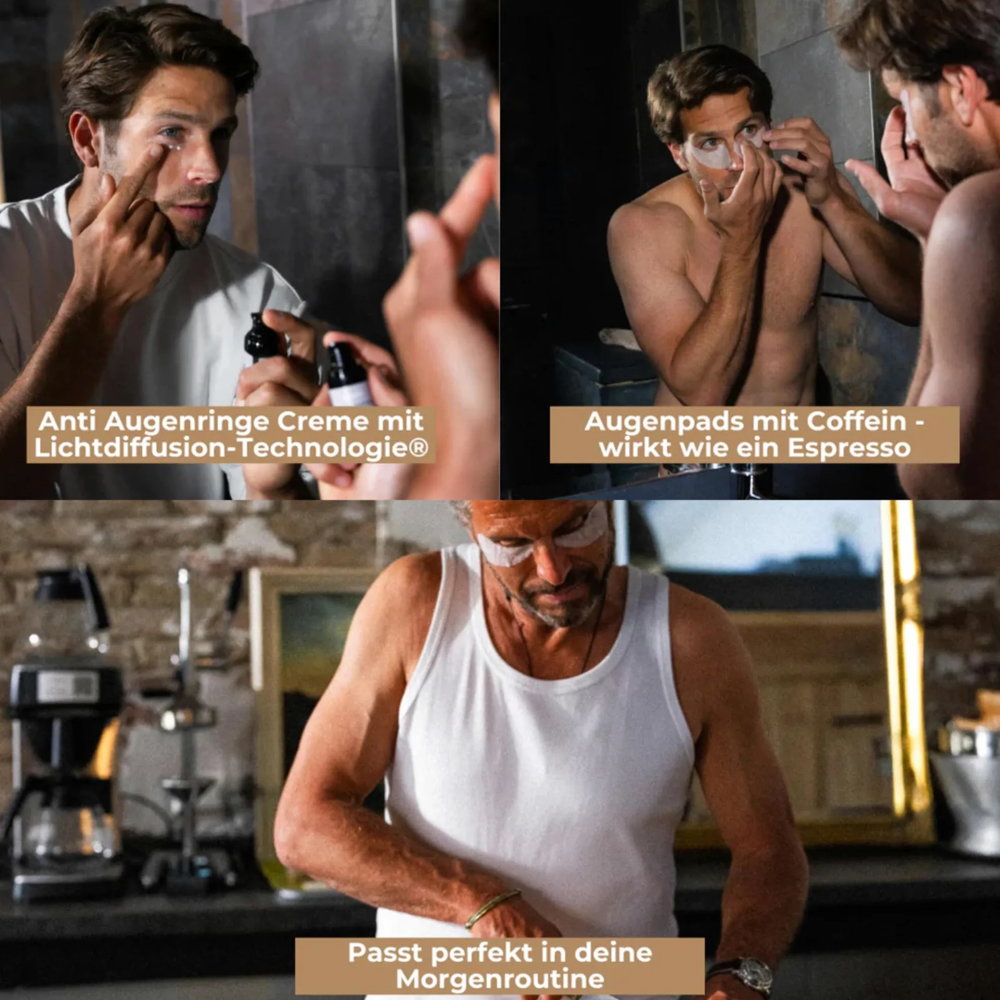 SKINBRO Crema per gli occhi contro rughe e occhiaie per uomini e donne con effetto immediato – Made in Germany – Eye Cream Dermatest molto buona – Crema anti-occhiaie, rimozione delle occhiaie –