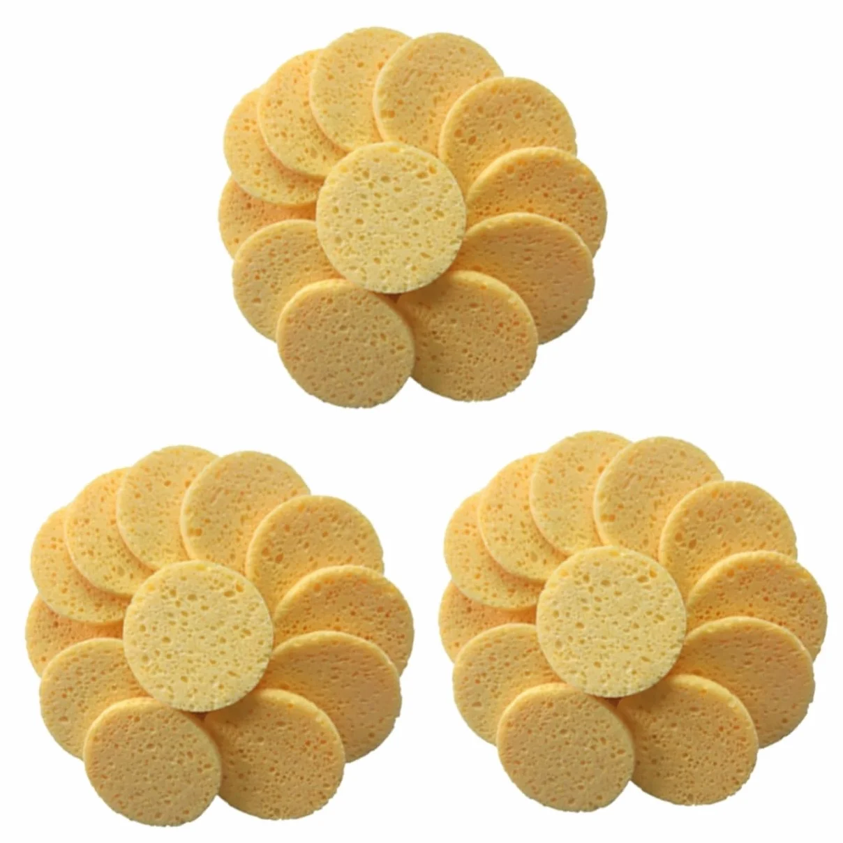 Beavorty 3 Set Di Dischetti Di Cotone Compressi in Cellulosa Riutilizzabili Per La Rimozione Del Trucco 90x8mm Spugnetta Detergente Per Unesfoliazione Delicata 20 Pezzi*3