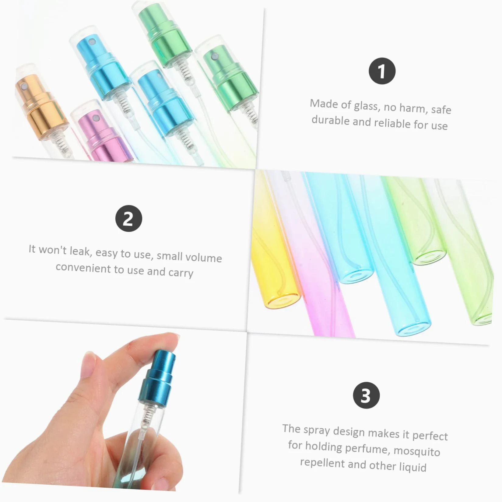 MAGICLULU 2 Set Da 10 Ml Di Flaconi Di Profumo in Vuoti Ricaricabili Da Viaggio Per Articoli Da Toeletta Set Di Pompe Per Prodotti Fatti A Mano E Fragranze 12 Pezzi * 2