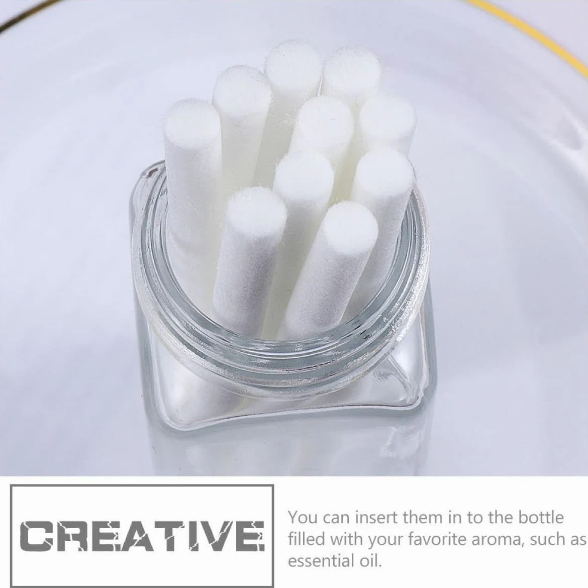 Bastoncini Diffusori di Aromi 15 Pezzi in Cotone Profumato senza Fiamma per Diffusori a Bastoncini, Assorbimento Oli Essenziali per Aromaterapia in Casa e Ufficio