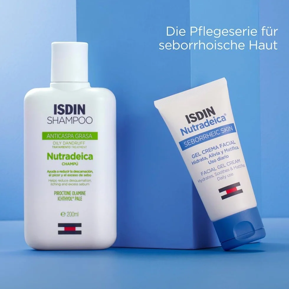 ISDIN Nutradeica Seborrheic Skin Gel Crema Viso (50 ml) | Idrata, Lenisce e Opacizza | Per Pelli a Tendenza Seborroica | Uso Quotidiano