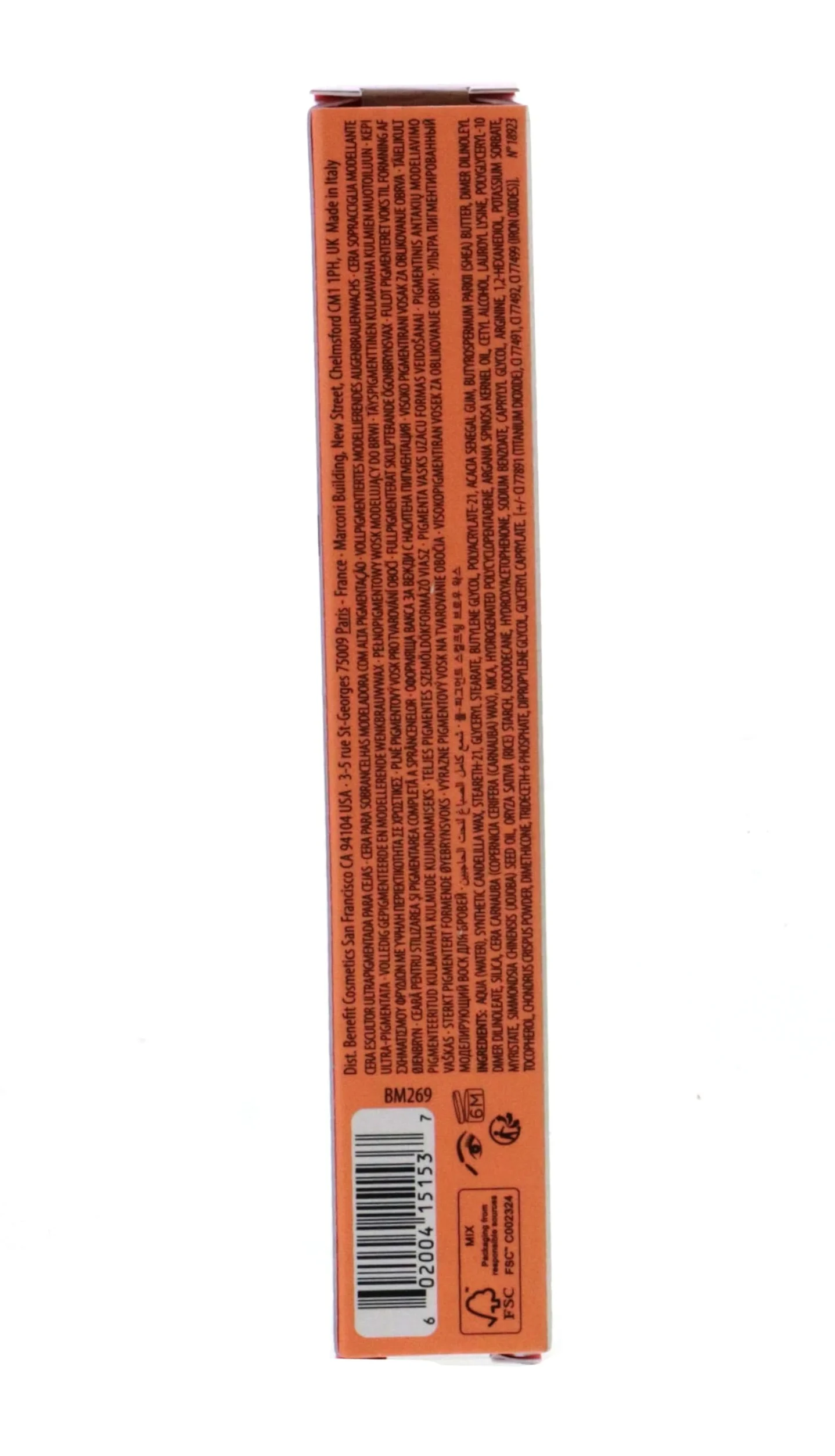 Benefit Precisely, My Brow Wax - Cera per sopracciglia full-pigmento 5 g Peso netto 4,8 g (3 - Marrone chiaro caldo)