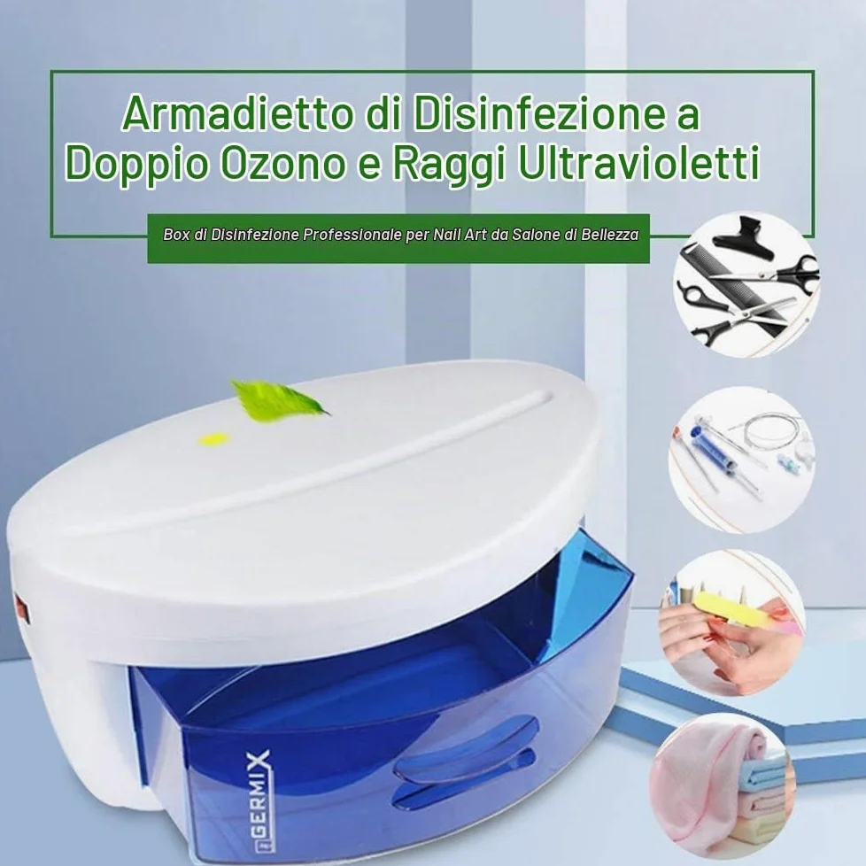 Sterilizzatore UV, Macchina per la Pulizia degli Attrezzi per Manicure Cassetto Portatile Bellezza Salone Terme Tatuaggio Attrezzatura per Capelli Certificazione CE