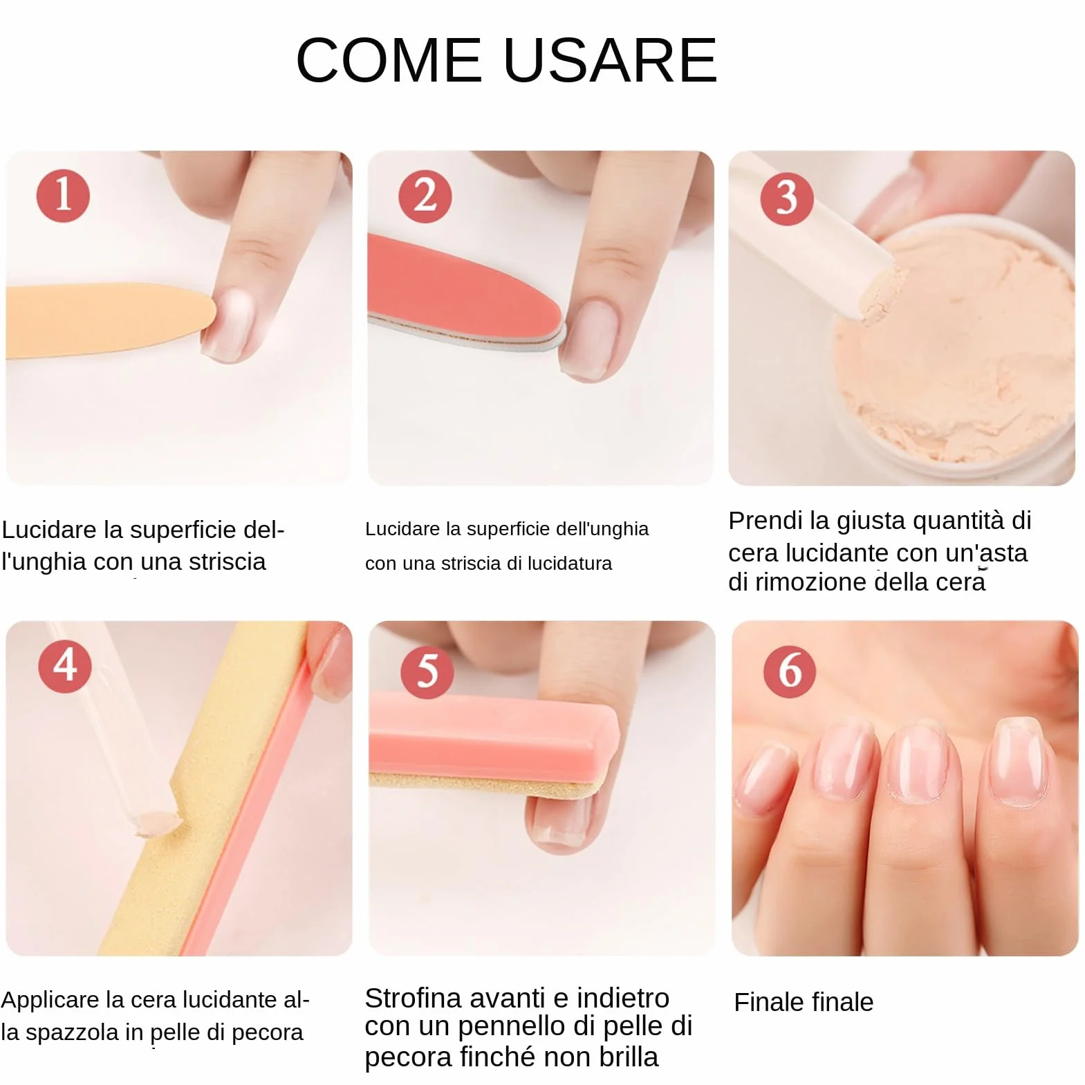 Kit Manicure Giapponese Rinforzante Per Unghie Danneggiate Strumenti Multiuso