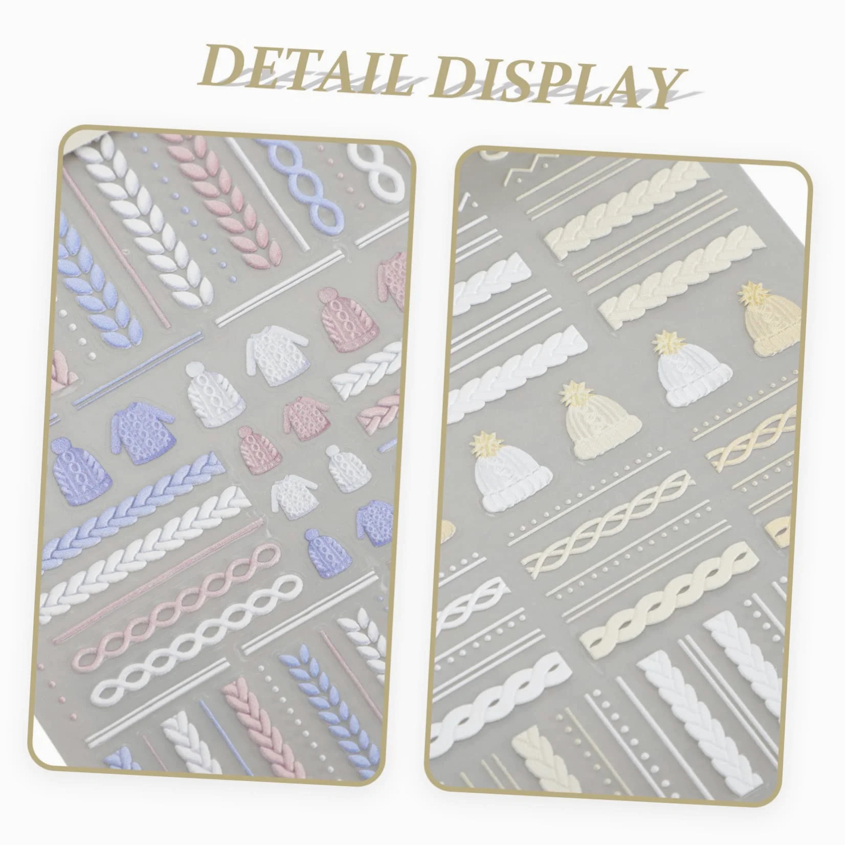 Healvian 12sets Adesivi Unghie Natalizi Con Motivi Di Maglione e Fiocchi Di Decorazioni Per Nail Art Perfetti Per Donne e Ragazze Stile Unico e Creativo Materiale Resistente e Alta