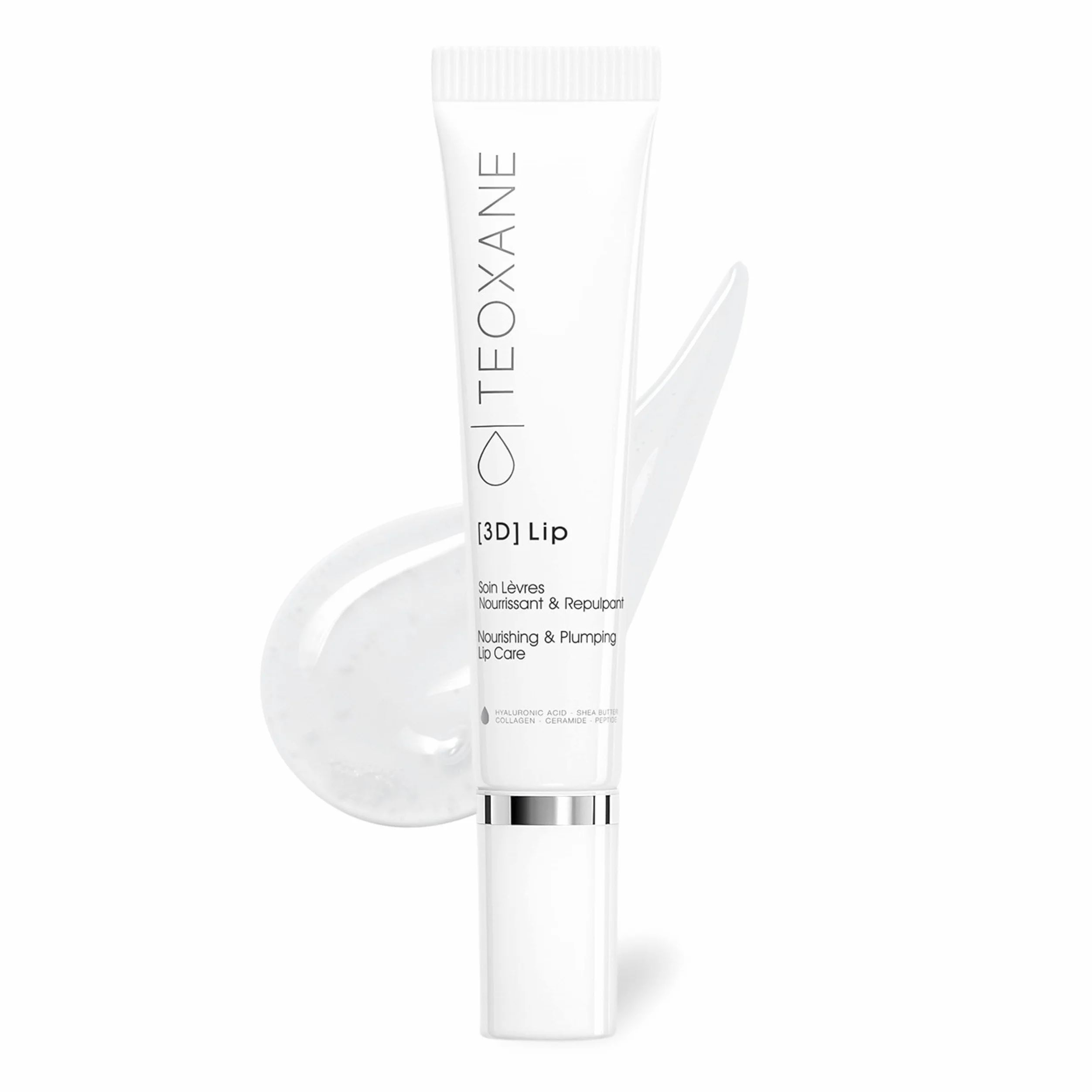 TEOXANE - [3D] Lip - Balsamo labbra 3D all’acido ialuronico, Idrata, rimpolpa e sublima, Formula con Collagene e Burro di Karité, Applicatore metallico rinfrescante, Adatto a tutti i tipi di pelle.