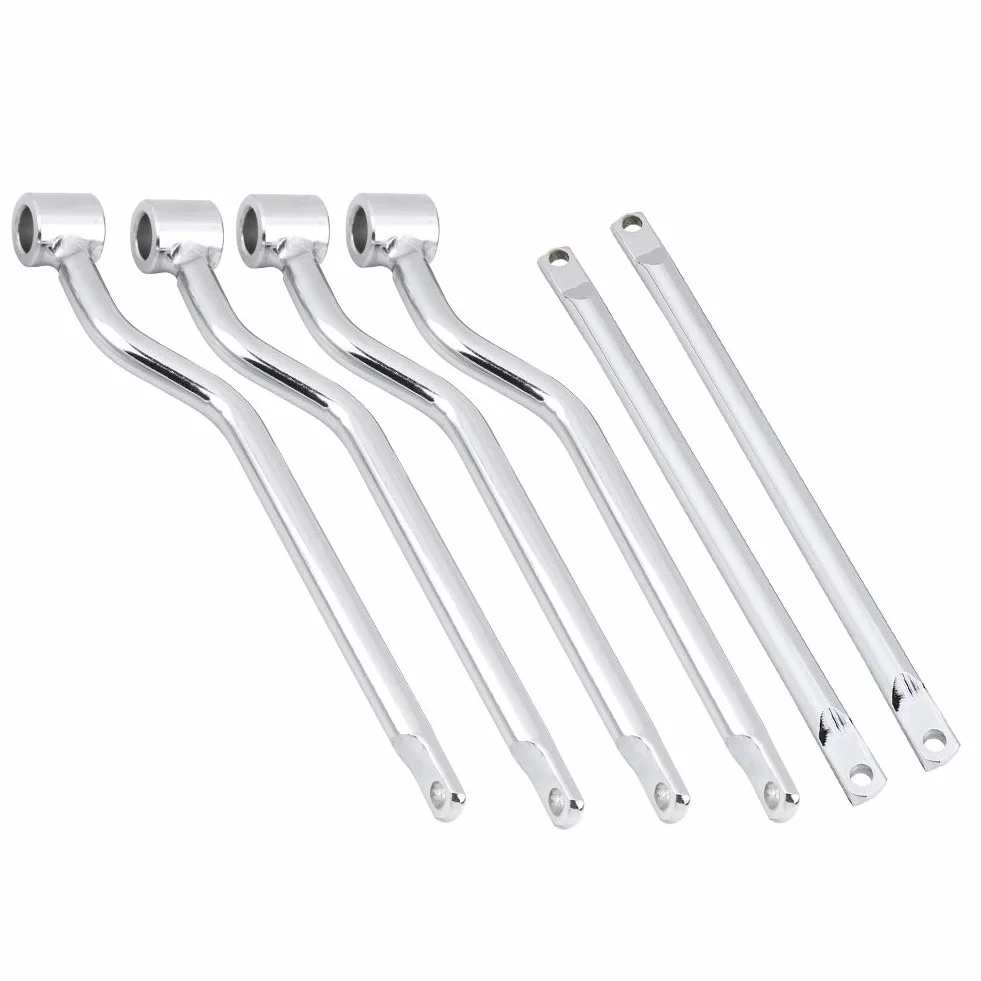 Barre per Borse Laterali Moto Argento Kit Staffe di Supporto