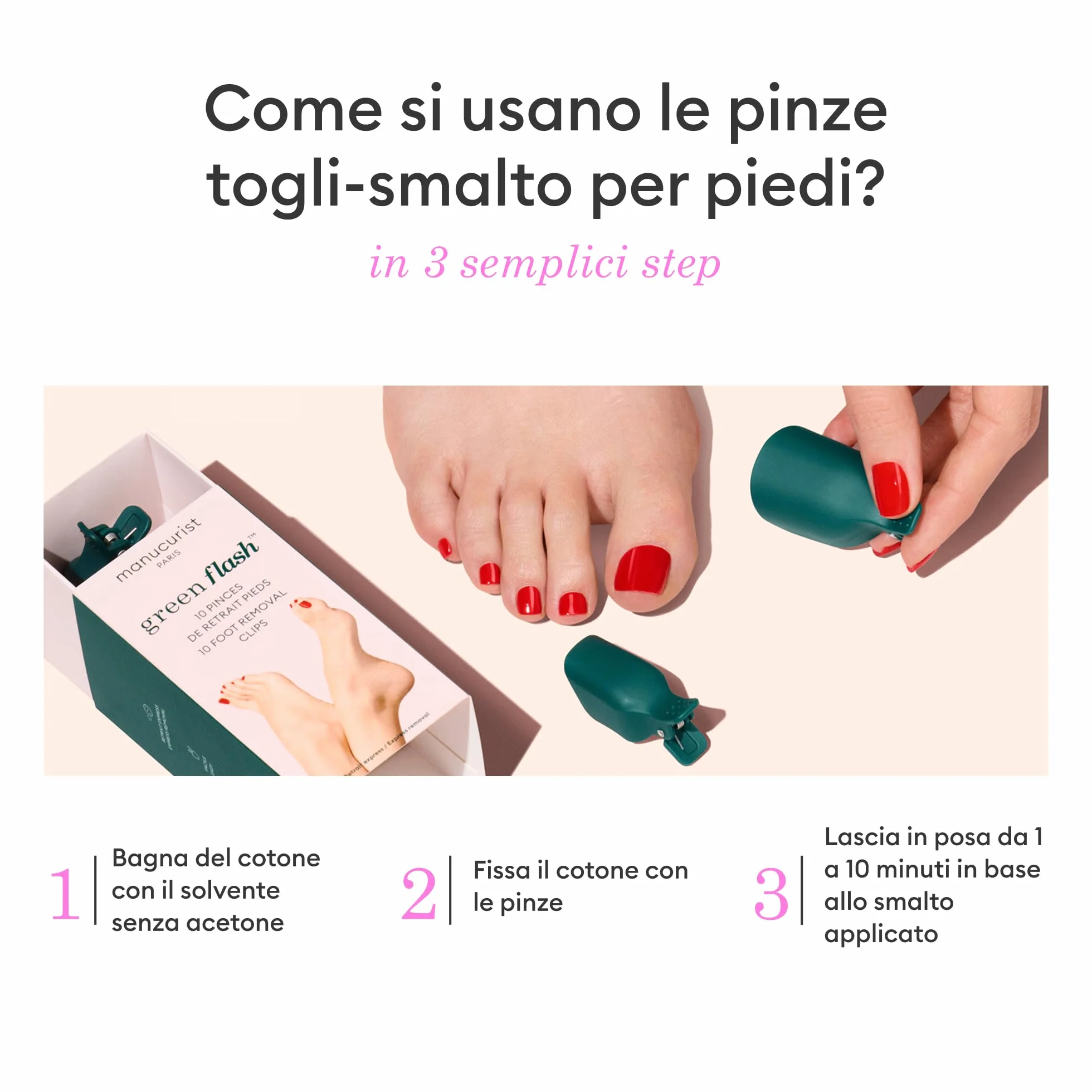 Manucurist Pinze Rimozione Piedi Accessorio Smalto Semi Permanente Riutilizzabile