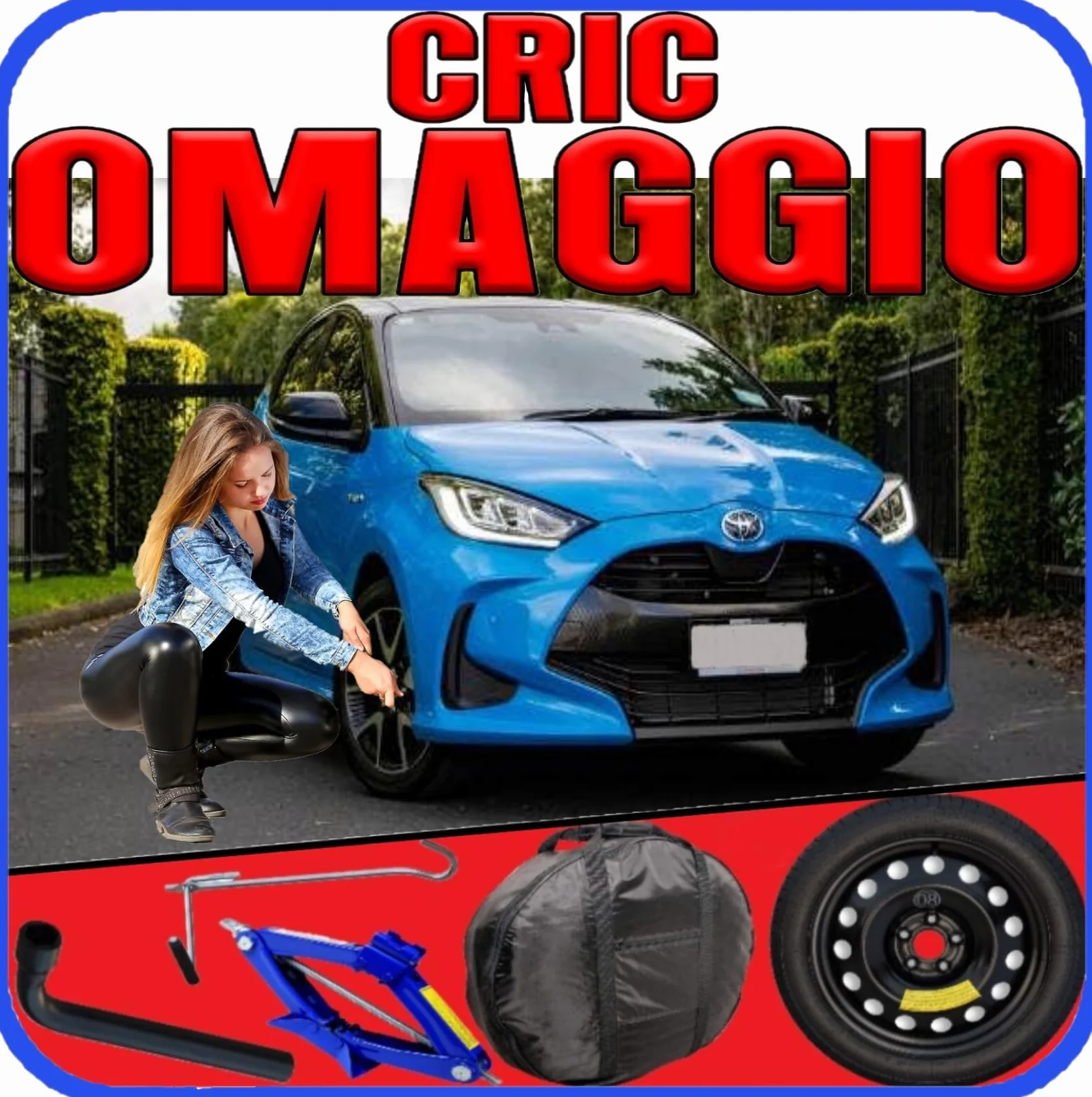 Generico Ruotino Di Scorta Per Toyota Yaris XP210 5 Fori Gomma 125/80 R16 2020-2024