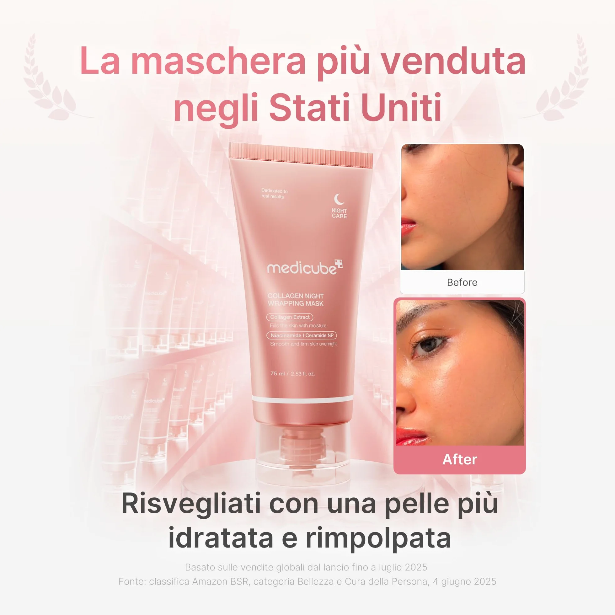 Medicube Collagen Night Wrapping Mask Maschera Collagene Viso Notturna 75 ml