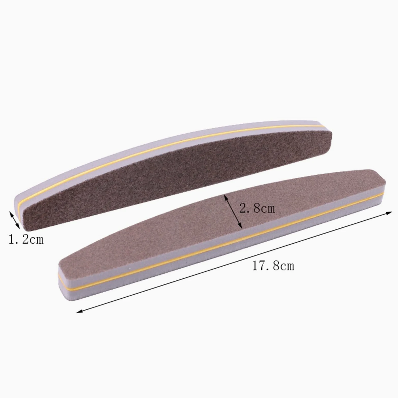 Lima per unghie, buffer per unghie, Lime for unghie in spugna a doppia faccia da 25 pezzi, lucidatura marrone 100/180