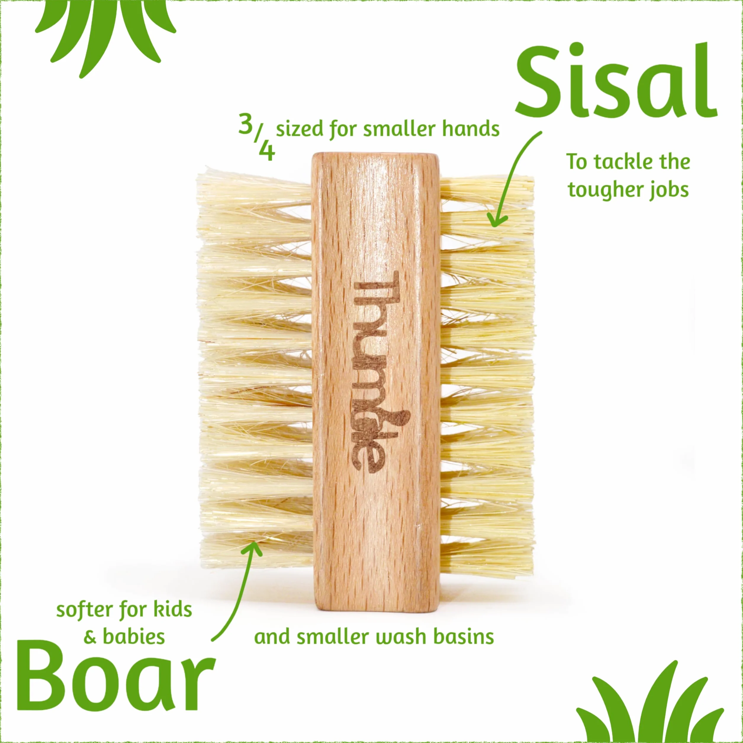 Spazzolino Unghie Legno Neonati | Lavaunghie Bebè | Spazzola Mani | per Bambini Adulti | Pulizia Unghie Famiglia by Baby Nails