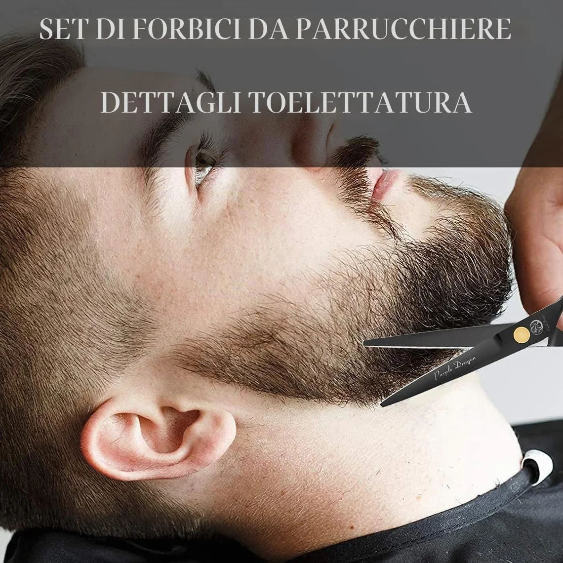 Set forbici da taglio rasoio 14 cm titanio professionale per parrucchiere barbiere sfoltire testurizzare capelli