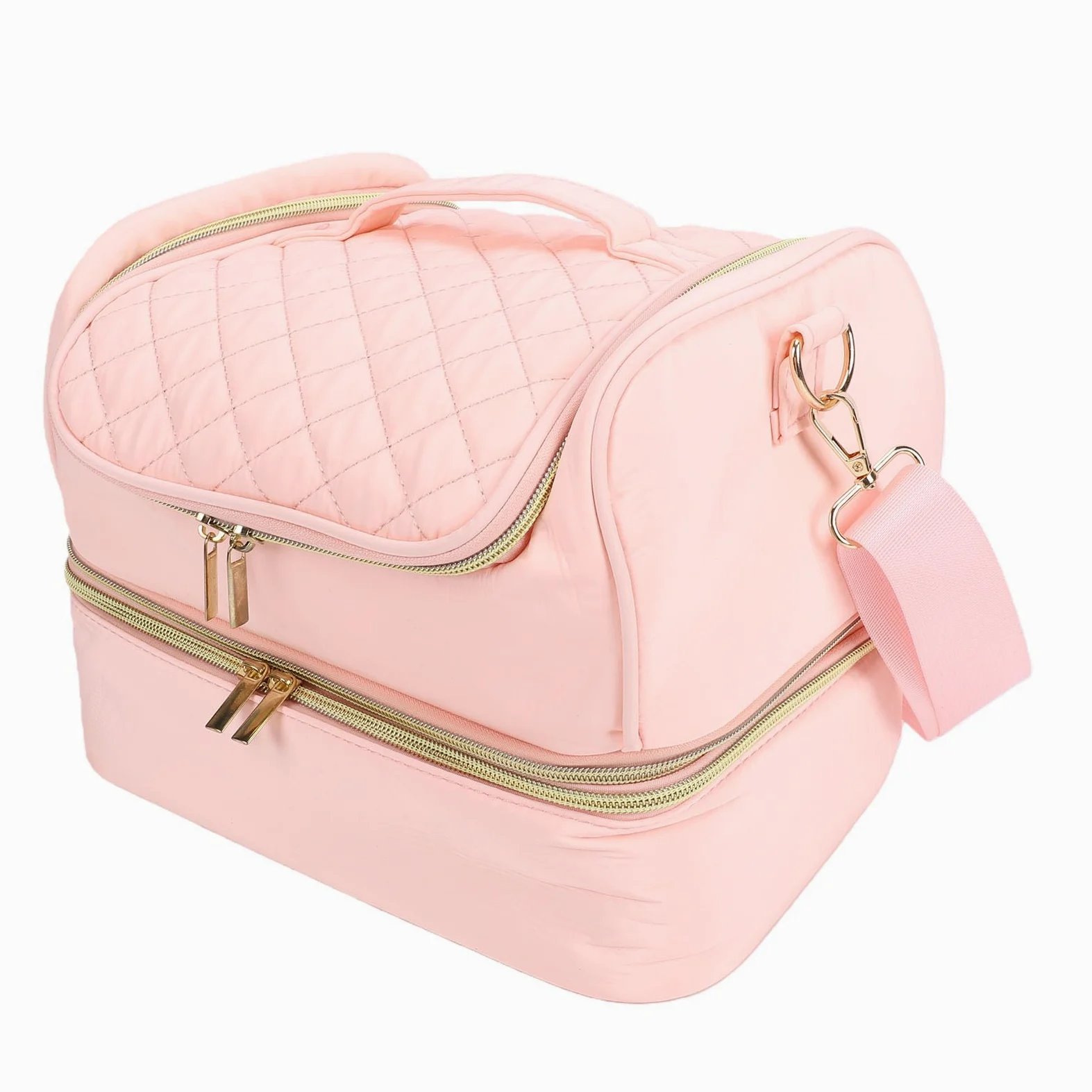 Generic Borsa Organizer per Smalti con Tracolla Regolabile, Impermeabile, a Doppio Livello, per Professionisti delle Unghie