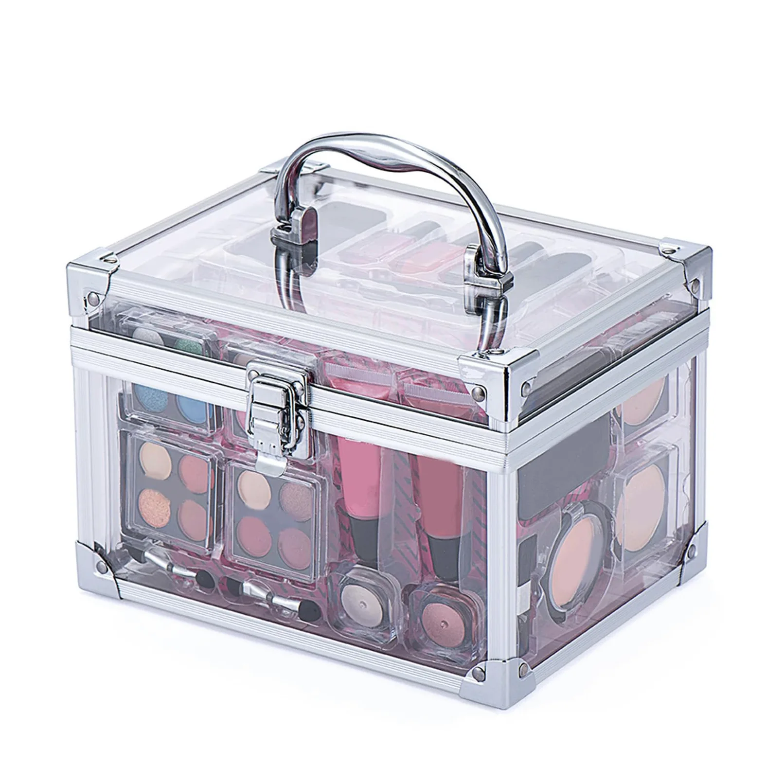Kit Trucco per Principianti Set Da Viaggio Compatto Con | Astucci Cosmetici Per Adolescenti Viaggio Quotidiano Matrimonio Teatro Sposa