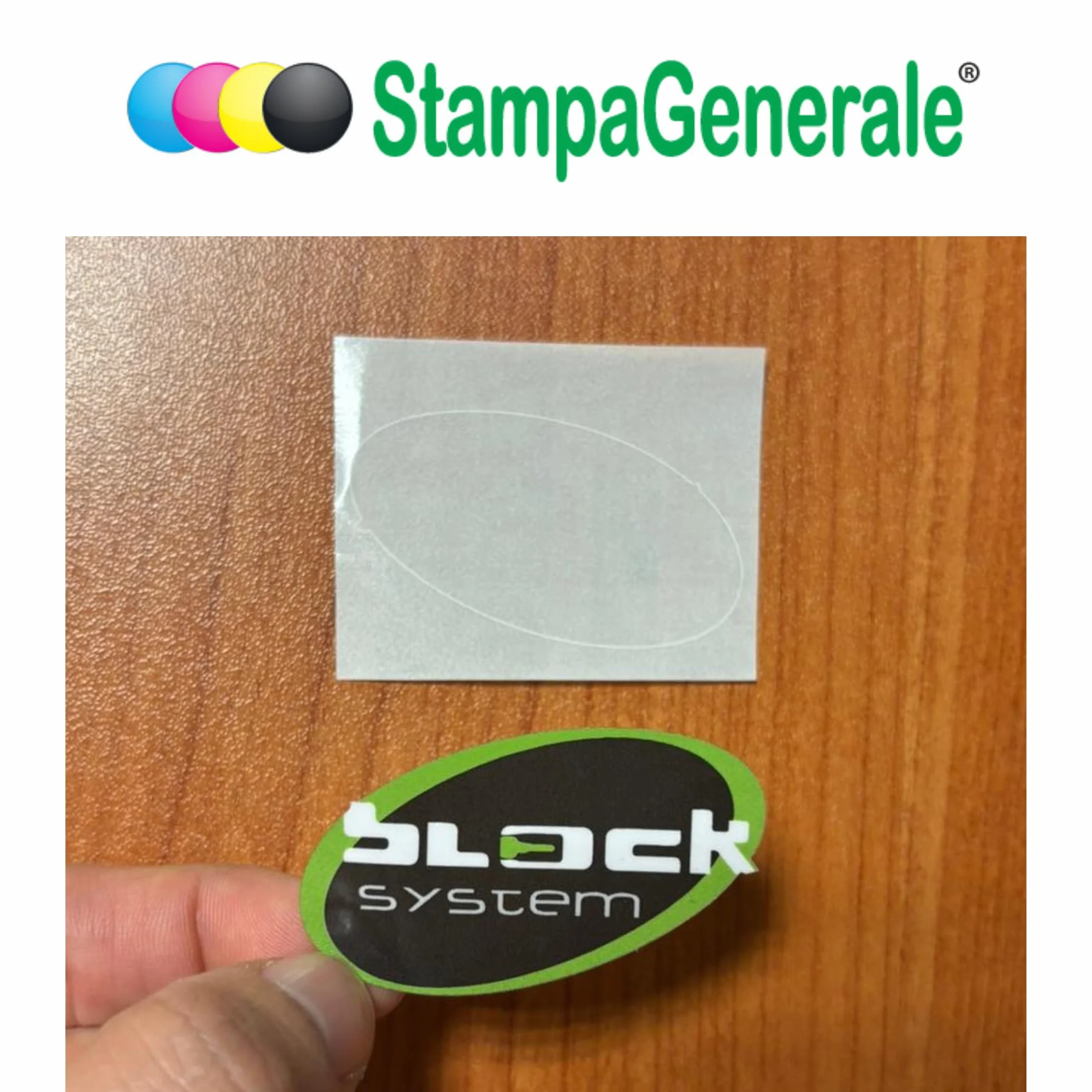 Adesivo Antifurto Block System per Veicoli PVC Resistente 5,5x3 cm Applicazione Interna