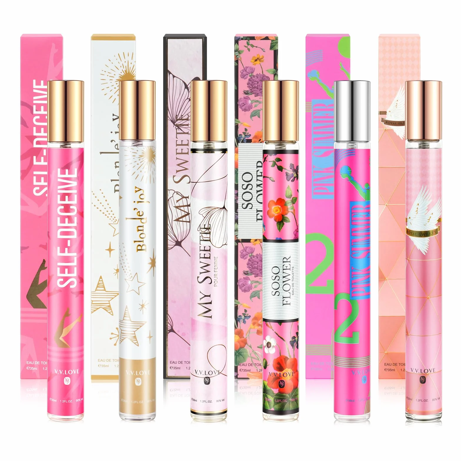 Set regalo profumo donna premium- 6 x 35 ml Eau de parfum, profumo portatile per donna, olio profumato, fragranza a lunga durata che sottolinea il tuo fascino