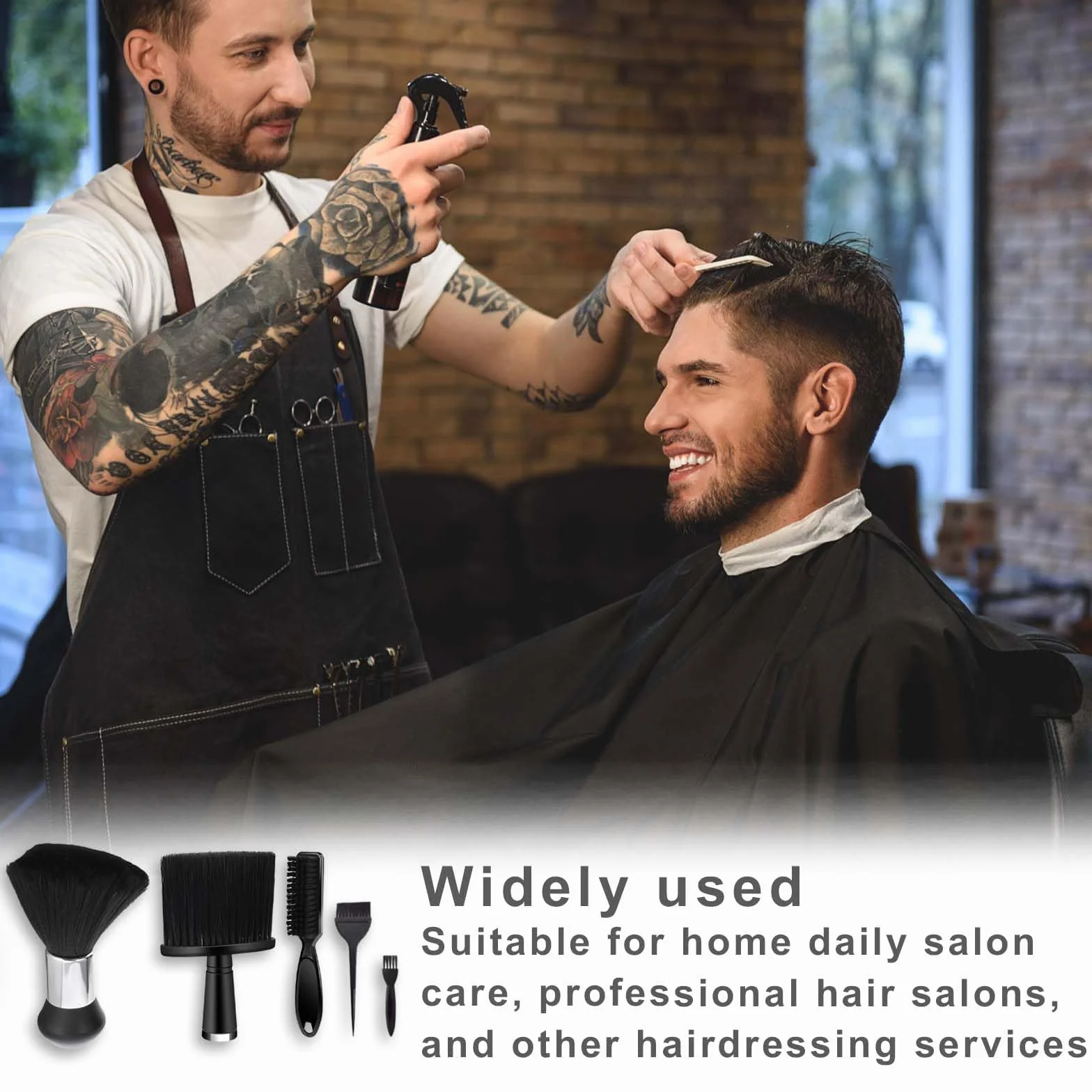 5 pezzi Spazzola per capelli per salone,Spazzola per parrucchiere,Pennello pulizia,Pennelli da parrucchiere,Pennello da barbiere,accessori per capelli,pulizia dei capelli,rimozione della polvere