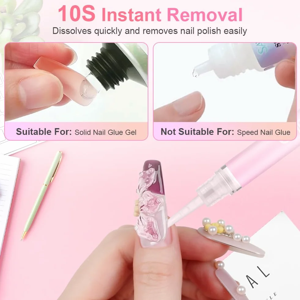 LOPHE Nail Art Polish Corrector Pen, Penna Correggi Smalto, Risultato Immediato, Accessori Gel Unghie, 3 ml