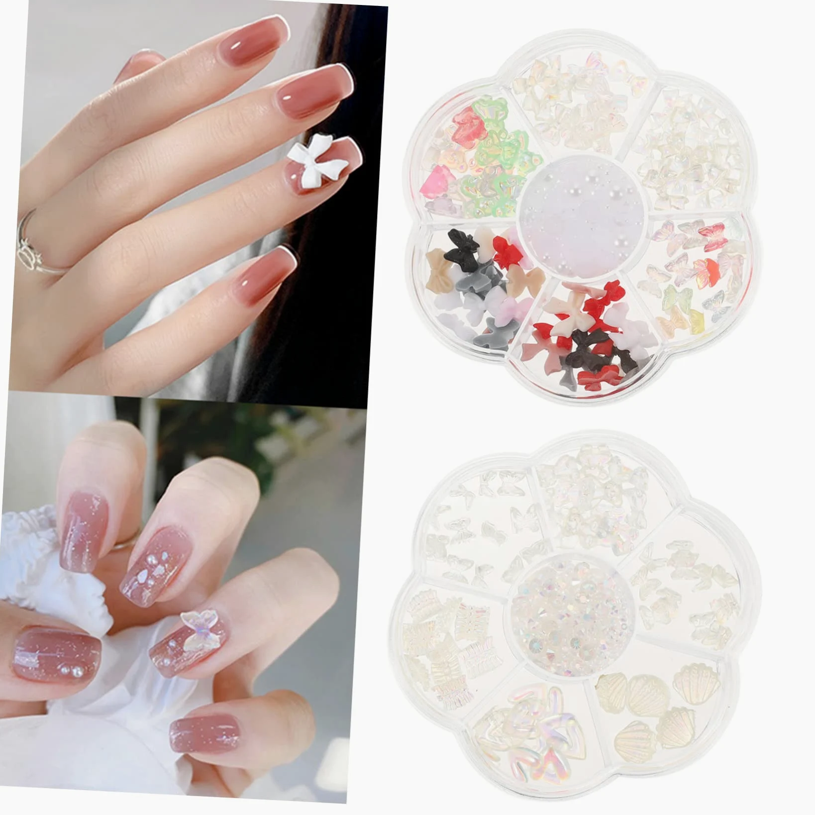 CALLARON 5 Set Charm Per Unghie A Accessori Per Nail Art Decorazioni Manicure Sostituibili Per Unghie Eleganti E Raffinate 2 Scatole*5