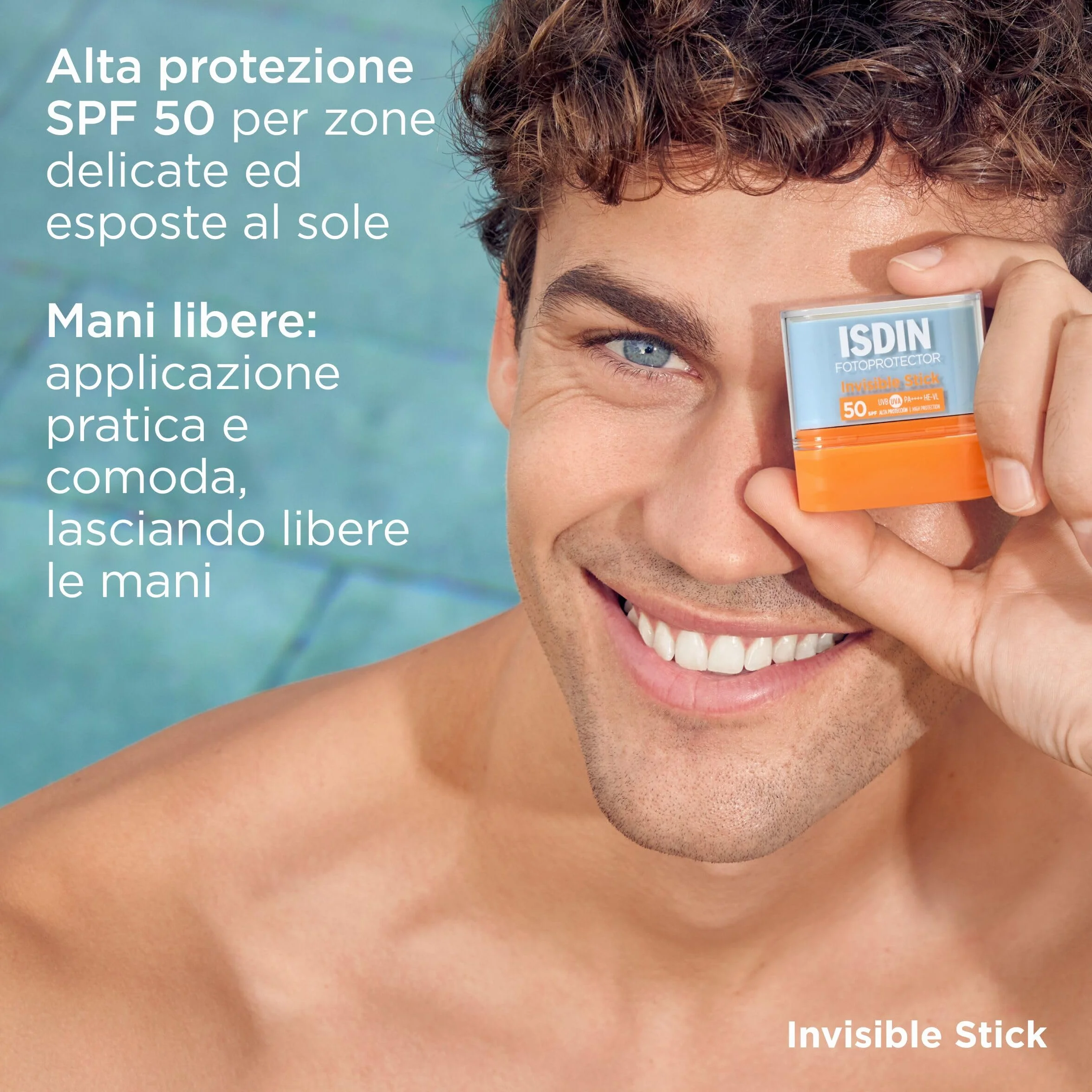 ISDIN Invisible Stick SPF 50 Crema Solare 10 g