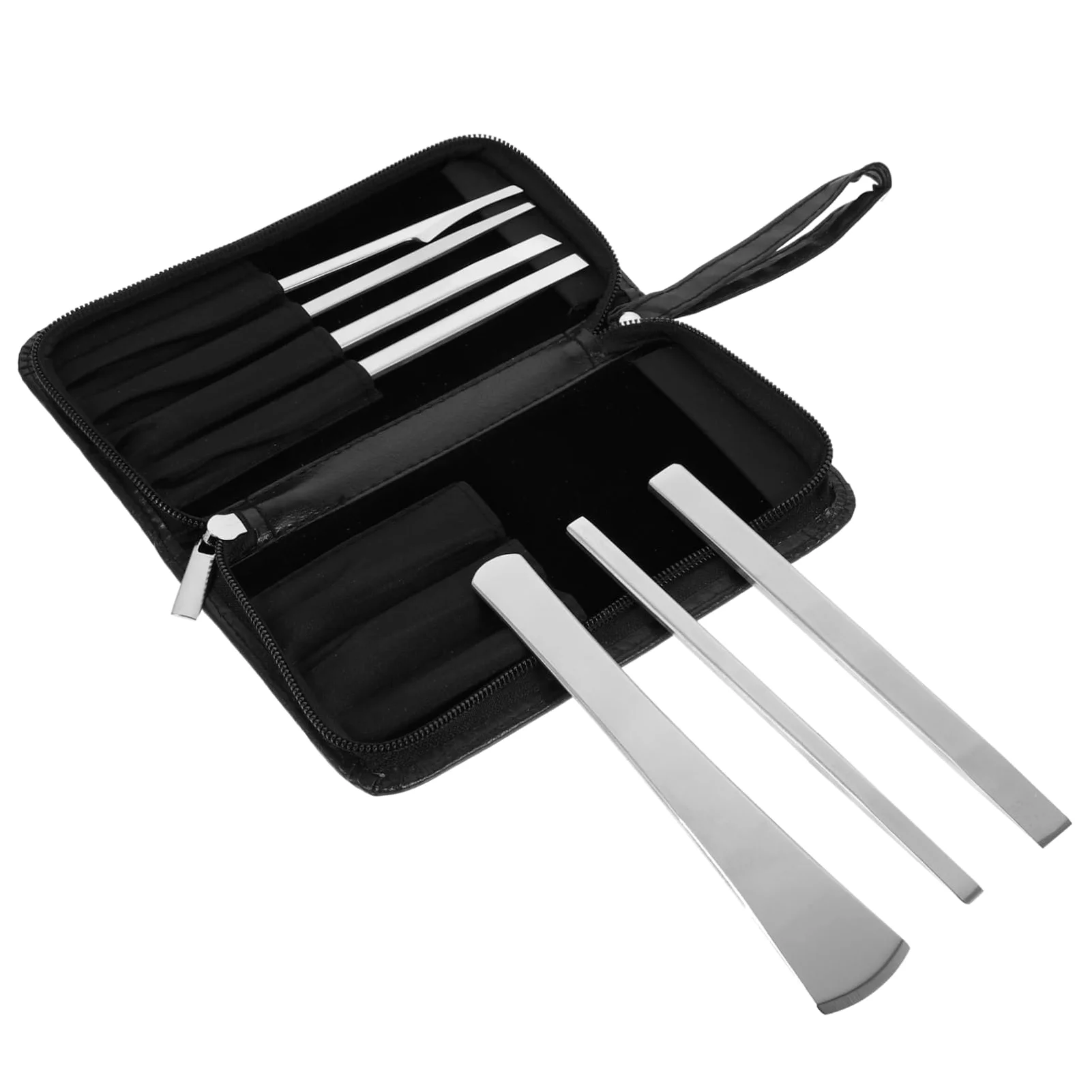 Set di 7 Pezzi per Pedicure in Acciaio Inox, Argento | Acciaio Alto Manganese e Pu, Uso Familiare e Professionale, Rimozione Calli e Pelle Secca