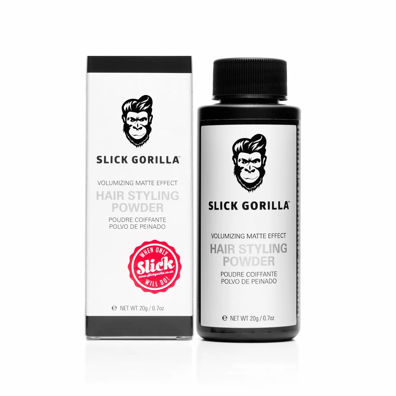 Slick Gorilla Polvere per Capelli Uomo 20 ml Volumizzante Finish Opaco Tenuta 24 Ore