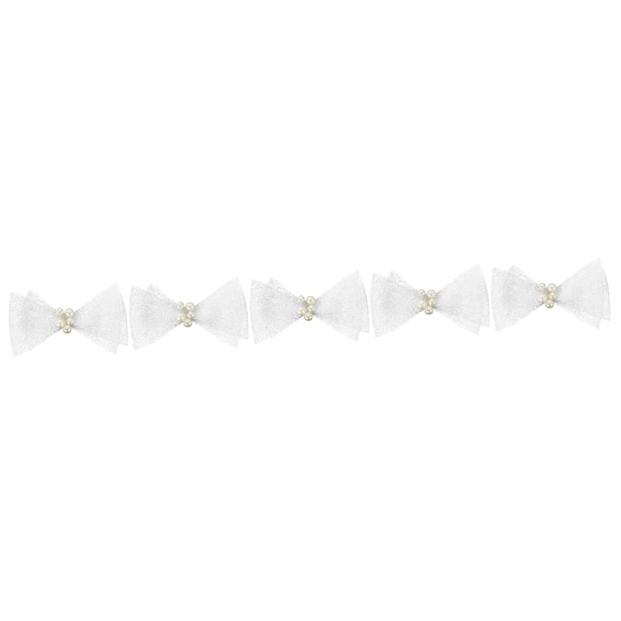 FRCOLOR 5pezzi Fermaglio Per Fiocco Con Perle e Tulle Accessorio Elegante Per Sposa e Cerimonie Per Acconciature Di Donne e Ragazze Resistente e Flessibile