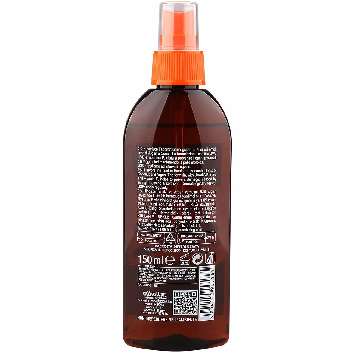 Delice Solaire | Olio Solare Abbronzatura Ultra Bronze, con Olio di Argan, da 150 ml, Confezione da 2 Pezzi