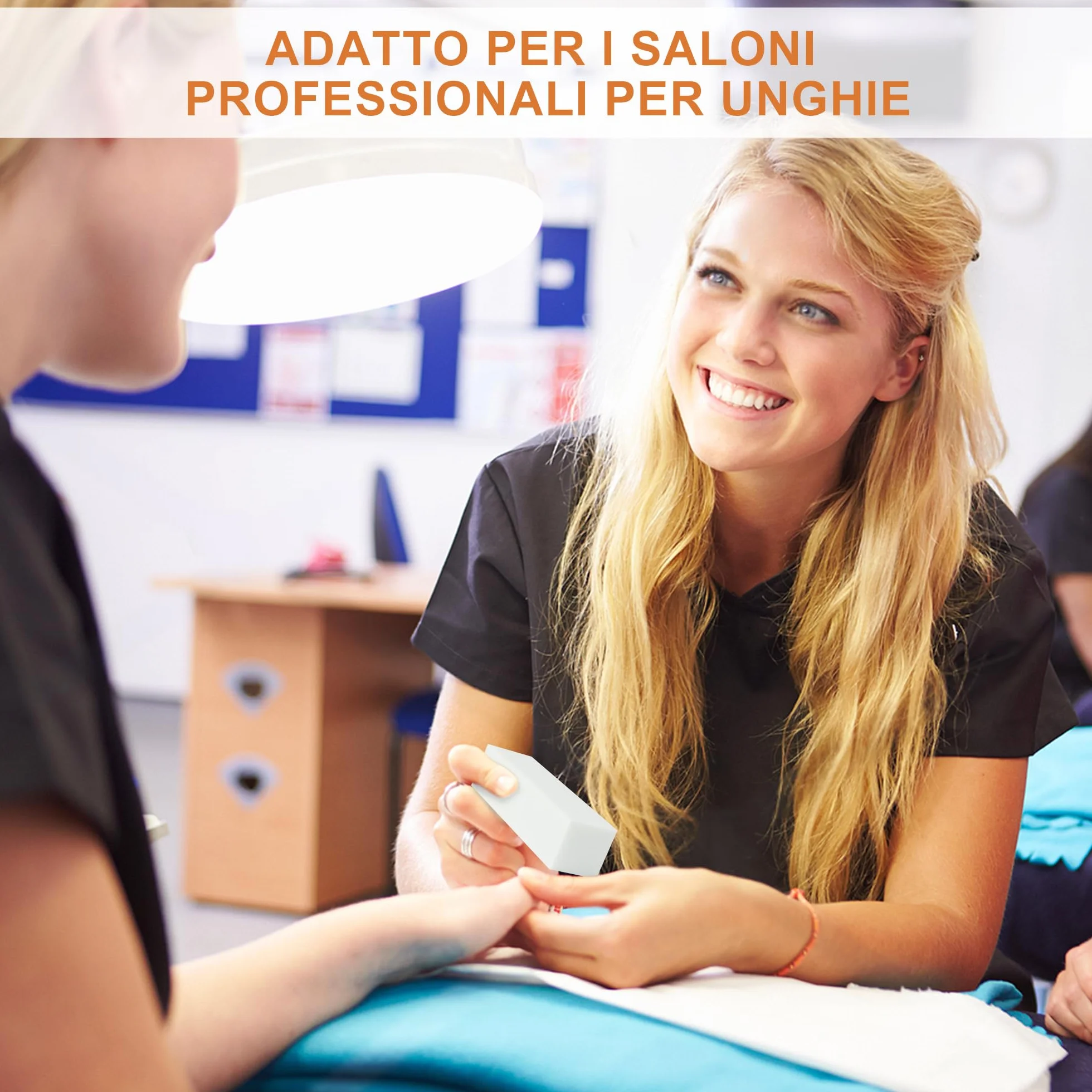 10 Pezzi Buffer Unghie Blocco((5 Bianchi e 5 Rosa), Strumenti per Manicure Professionale e Cura delle Unghie con Spugne Lucidanti per Rimodellamento e Finitura