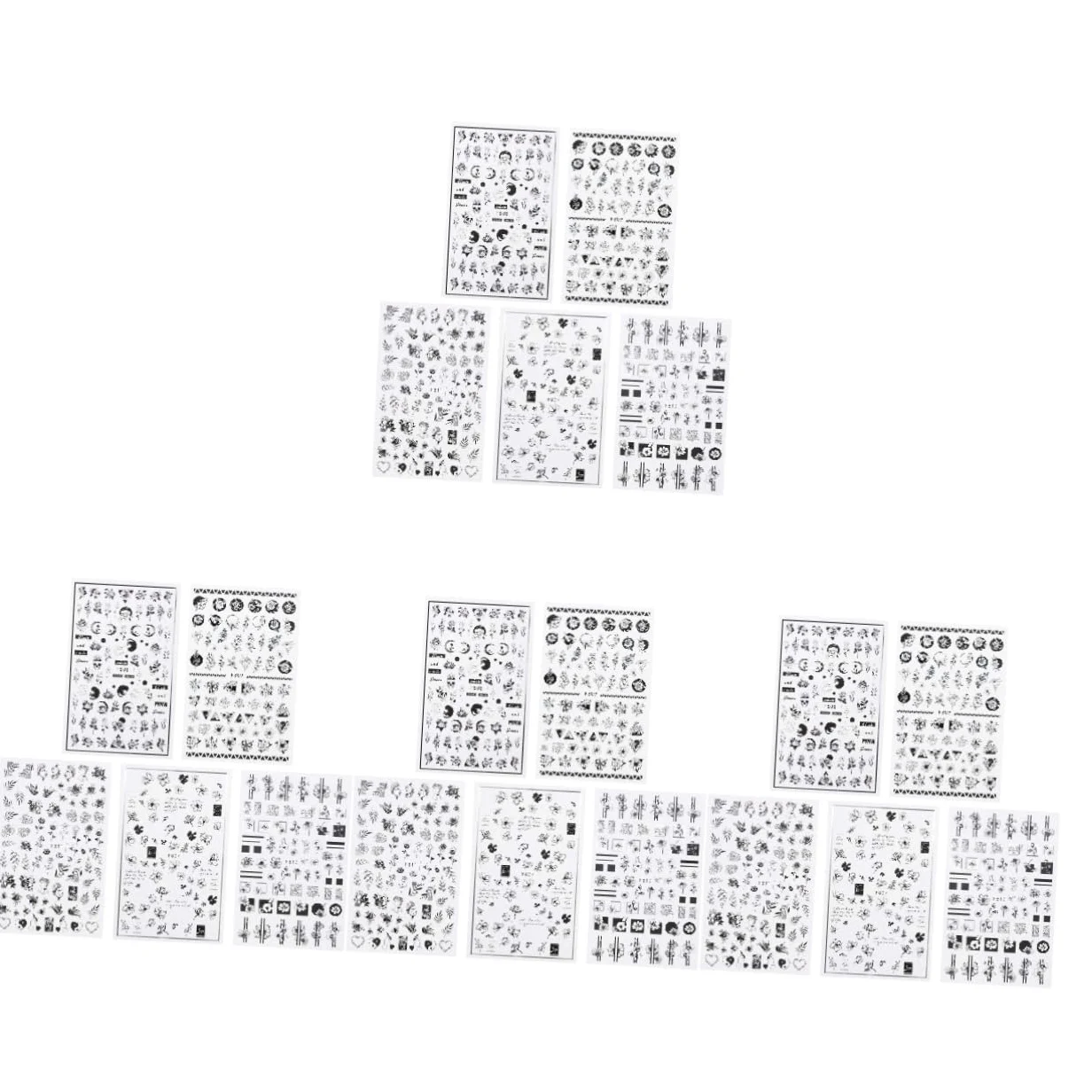 4 Set Adesivi Per Unghie Fiori Nail Art Decal Per Decorazioni Eleganti Per Feste E Speciali Adatti Donne E Ragazze 10 Fogli*4