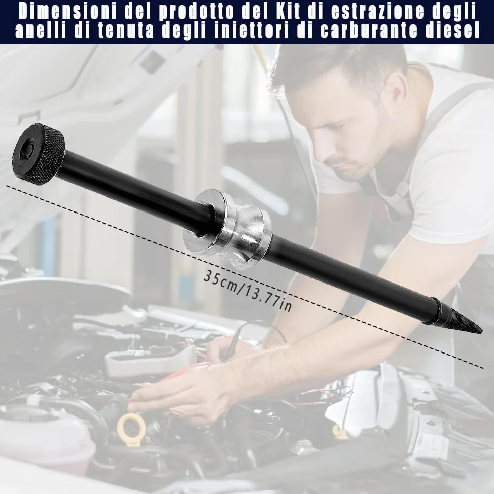 Estrattore Rondelle Iniettori Diesel, Strumento Rimozione Guarnizioni, Estrattore Anello Tenuta Iniettore