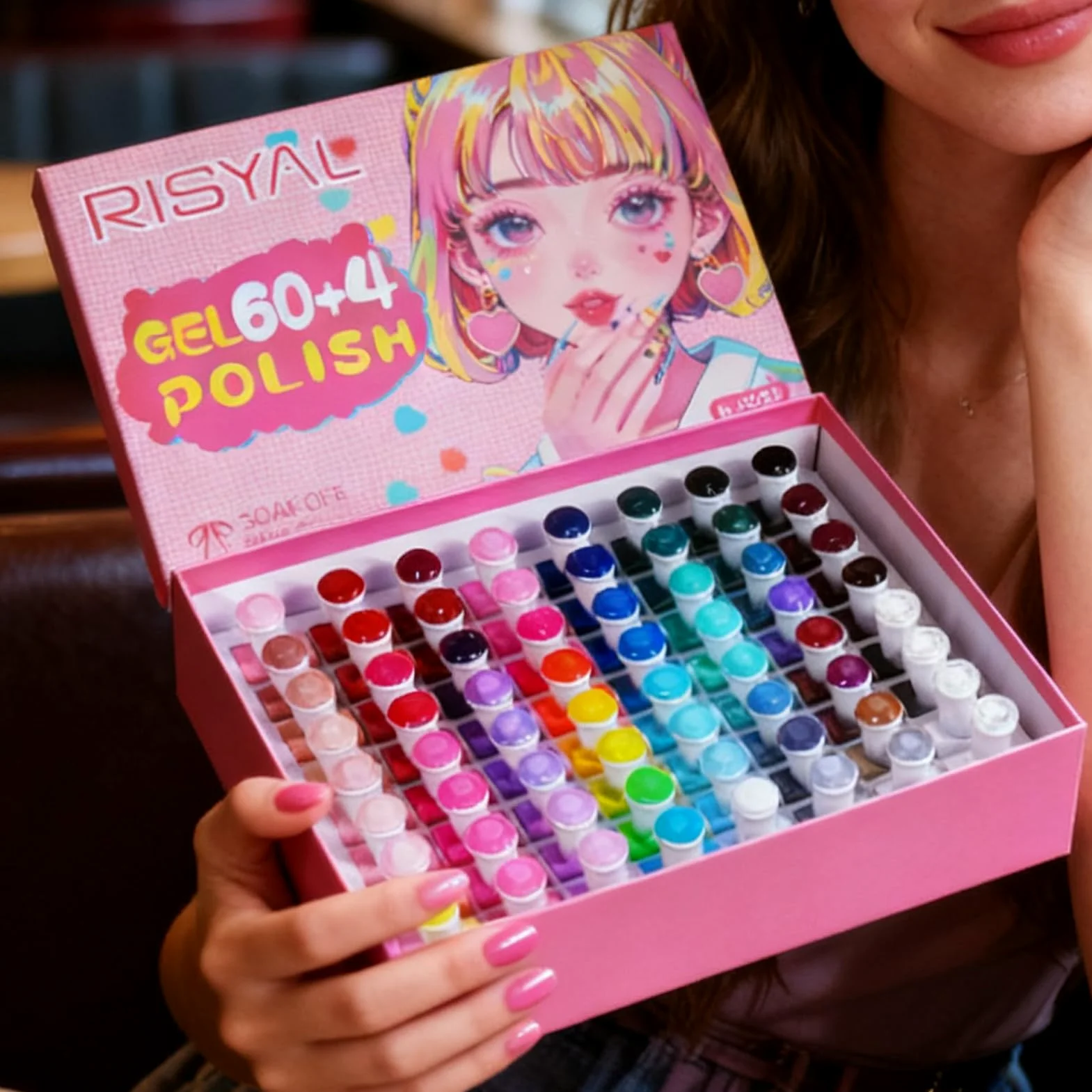 Set Smalto Gel 60 Colori Asciugatura Rapida Lunga Durata Strumento Per Cura | Colori Smalto Gel Per Casa Salon Manicure Spa Viaggio Matrimonio Festa Sposa Vacanza Festival