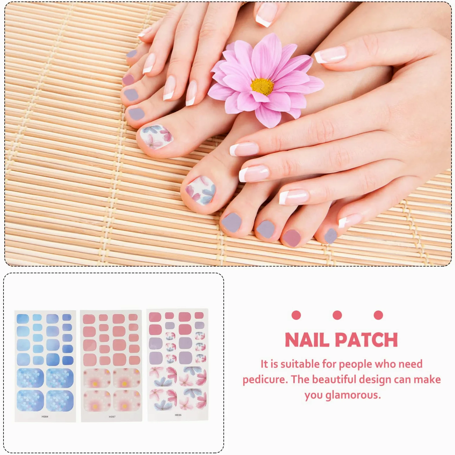 4 Set Adesivi Per Unghie Dei Decorativi E Impermeabili Per Nail Art Per Donne E Ragazze Facili Applicare E Rimuovere Per Occasione 6 Fogli*4